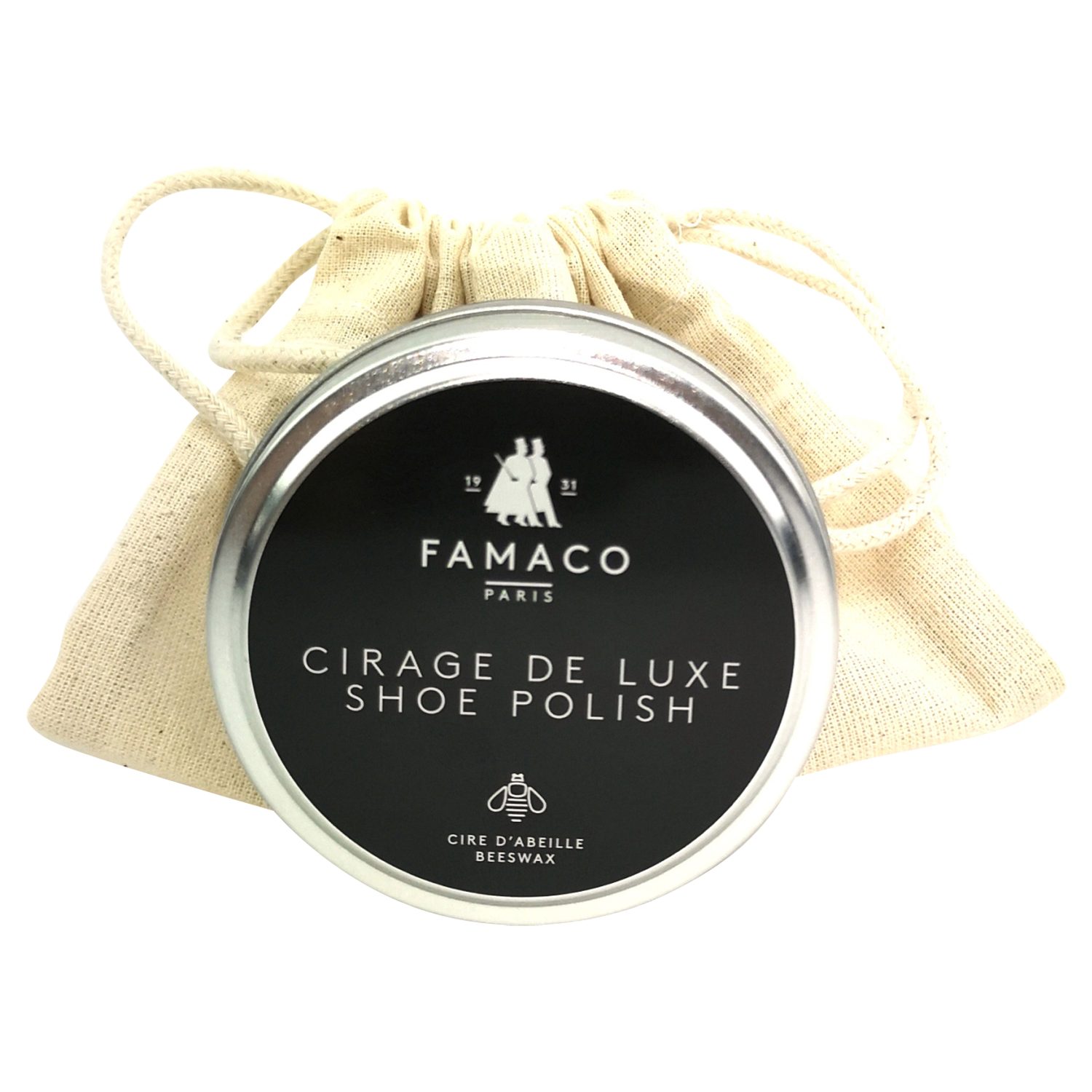 Hebold Erdschachtverlängerung Famaco Schuhwachs 50 ml mit Baumwollbeutel für Schuhpflegemittel