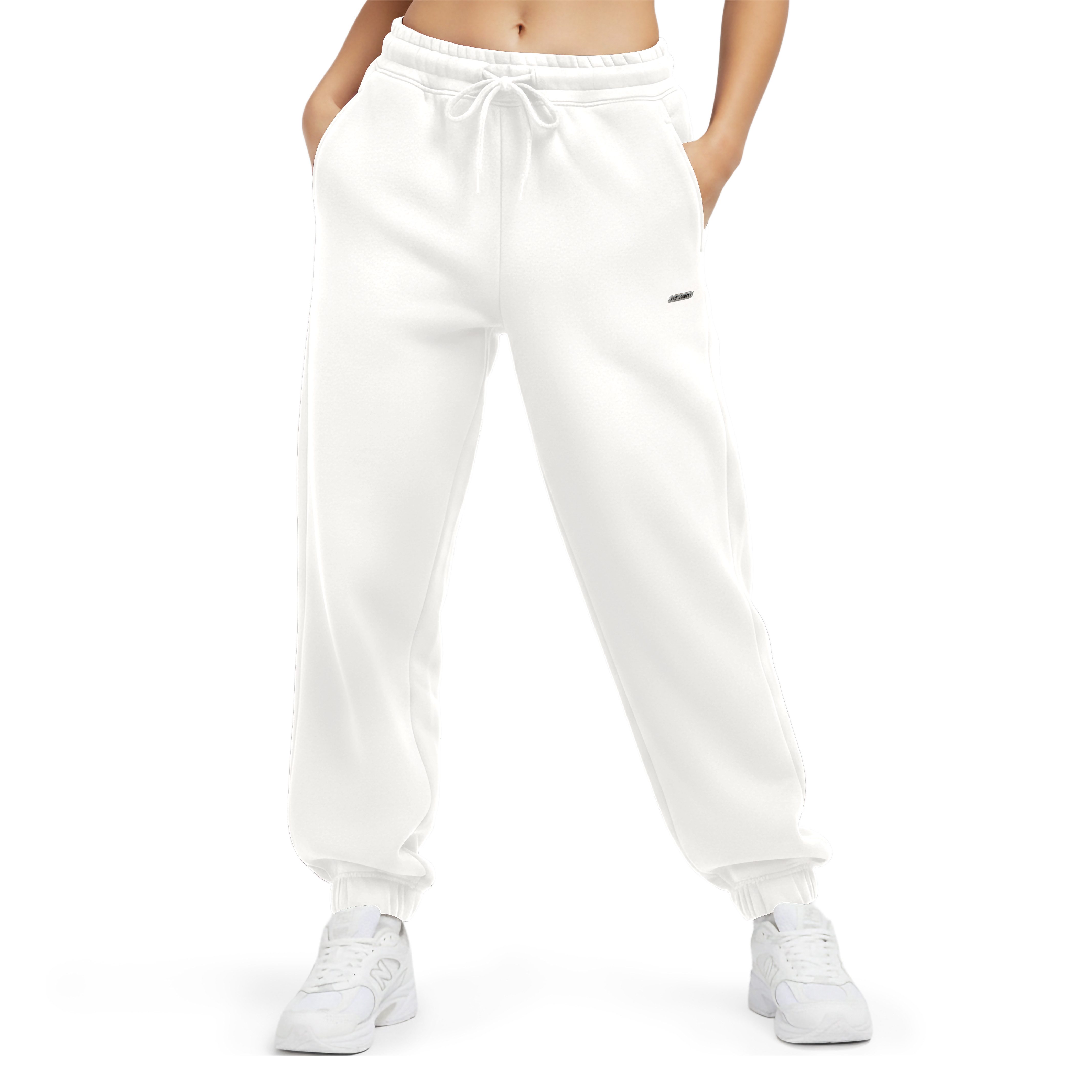 Smilodox Jogginghose Lyanna, Regular Fit Sweathose mit Kordelzug am Bund, Metallabel angenehmes Material Bündchen an Beinabschlüssen Sport Alltag Fitness