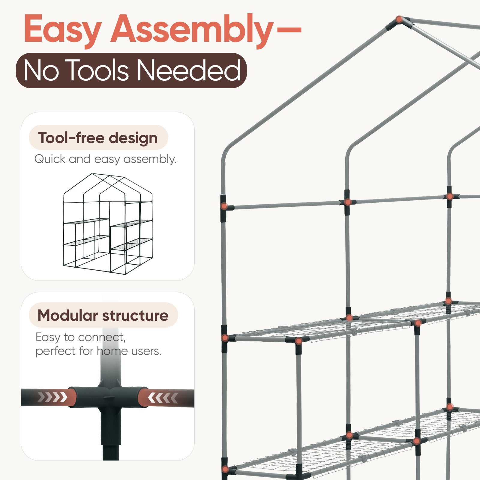 Sekey Gewächshaus Begehbares Foliengewächshaus mit 8 Regalebenen, Treibhaus günstig online kaufen