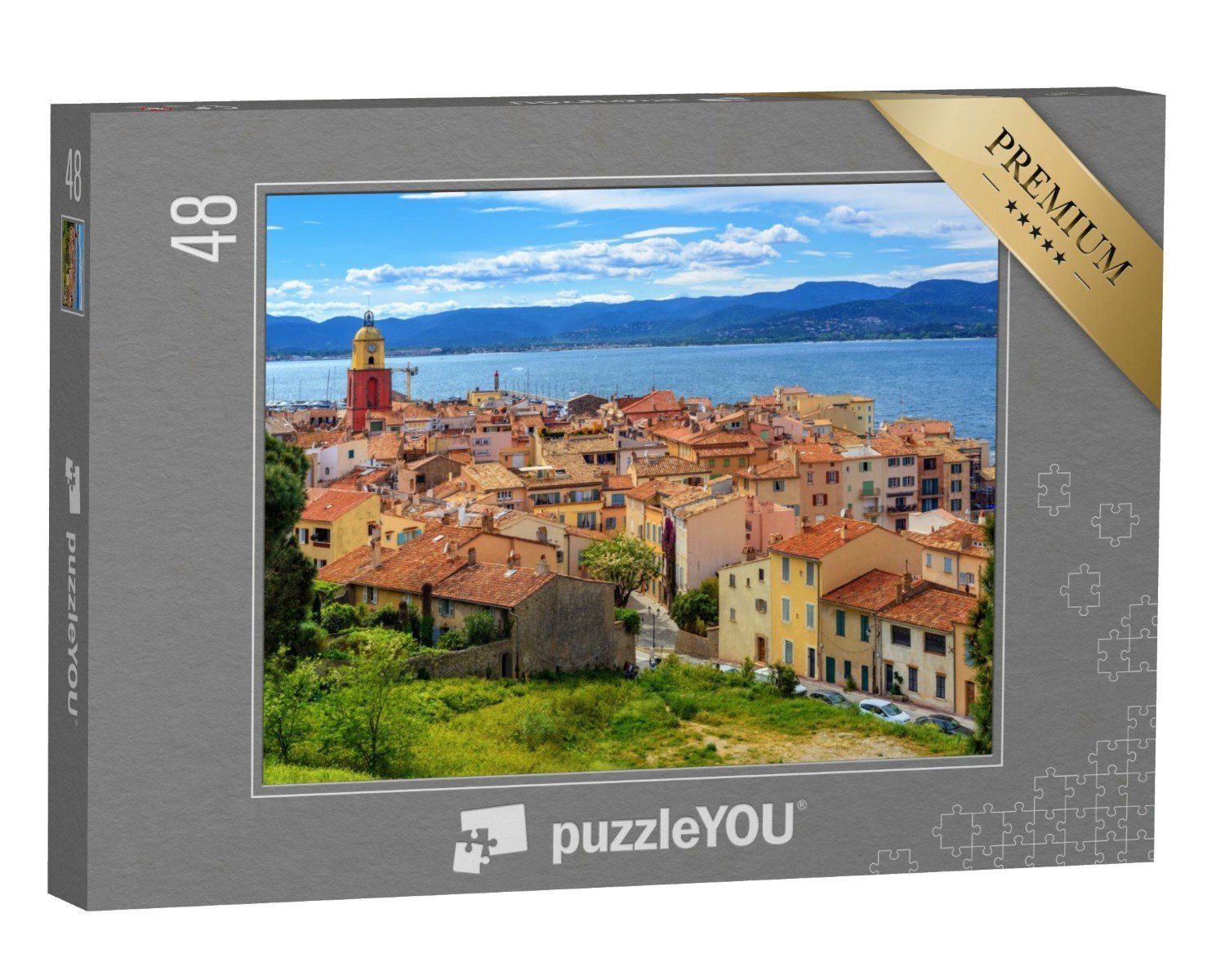 puzzleYOU Puzzle Altstadt von St Tropez, Provence, Frankreich, 48 Puzzleteile, puzzleYOU-Kollektionen