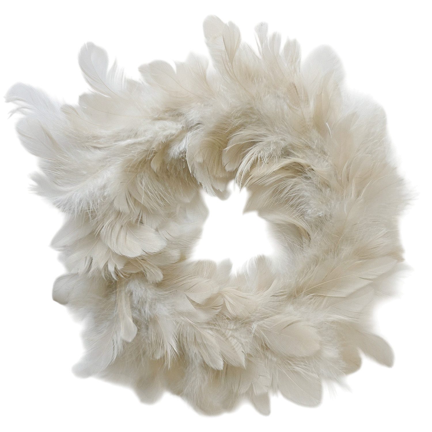Macosa Home Dekokranz Federkranz Taupe 25 cm Ø modern, Osterdeko Tischdeko Türkranz