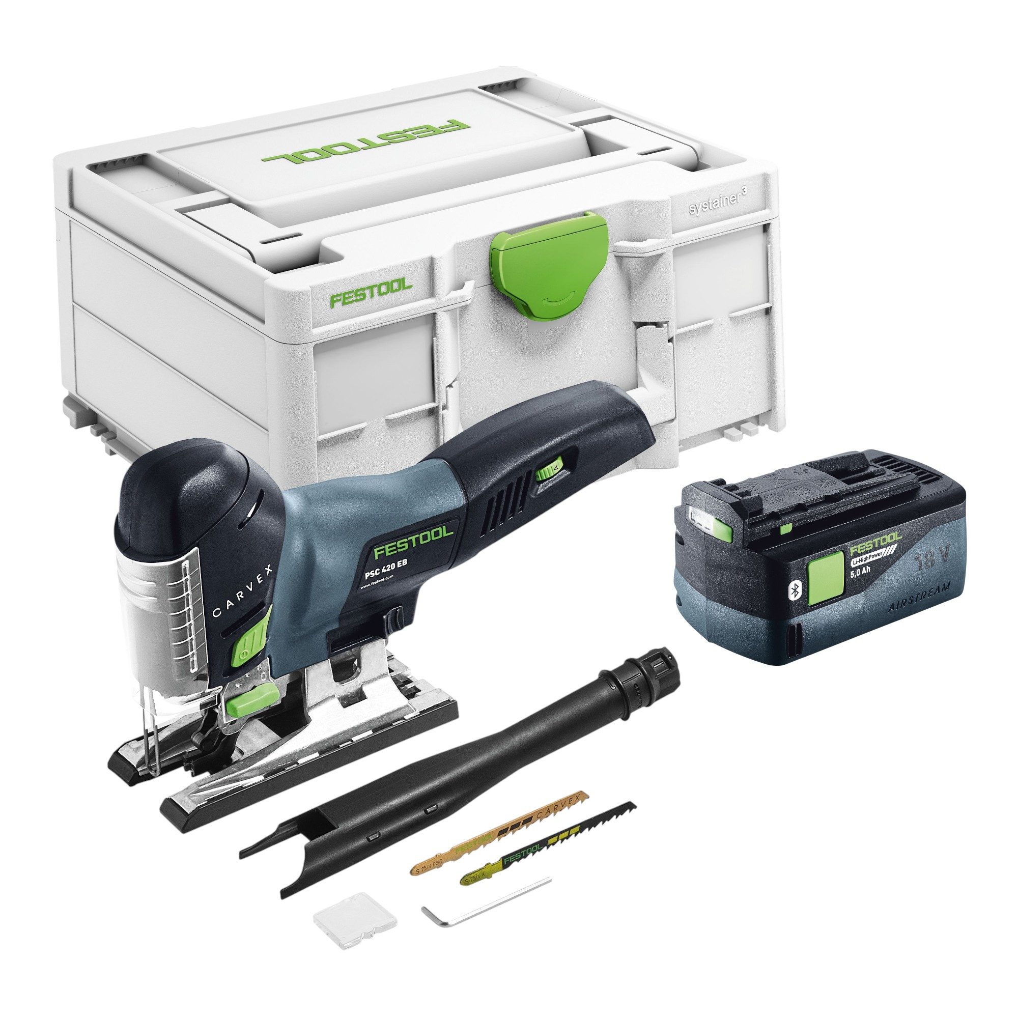 FESTOOL Akku-Stichsäge PSC 420 EB-Basic Akku Pendelstichsäge 18 V 120 mm Brushless + 1x Akku