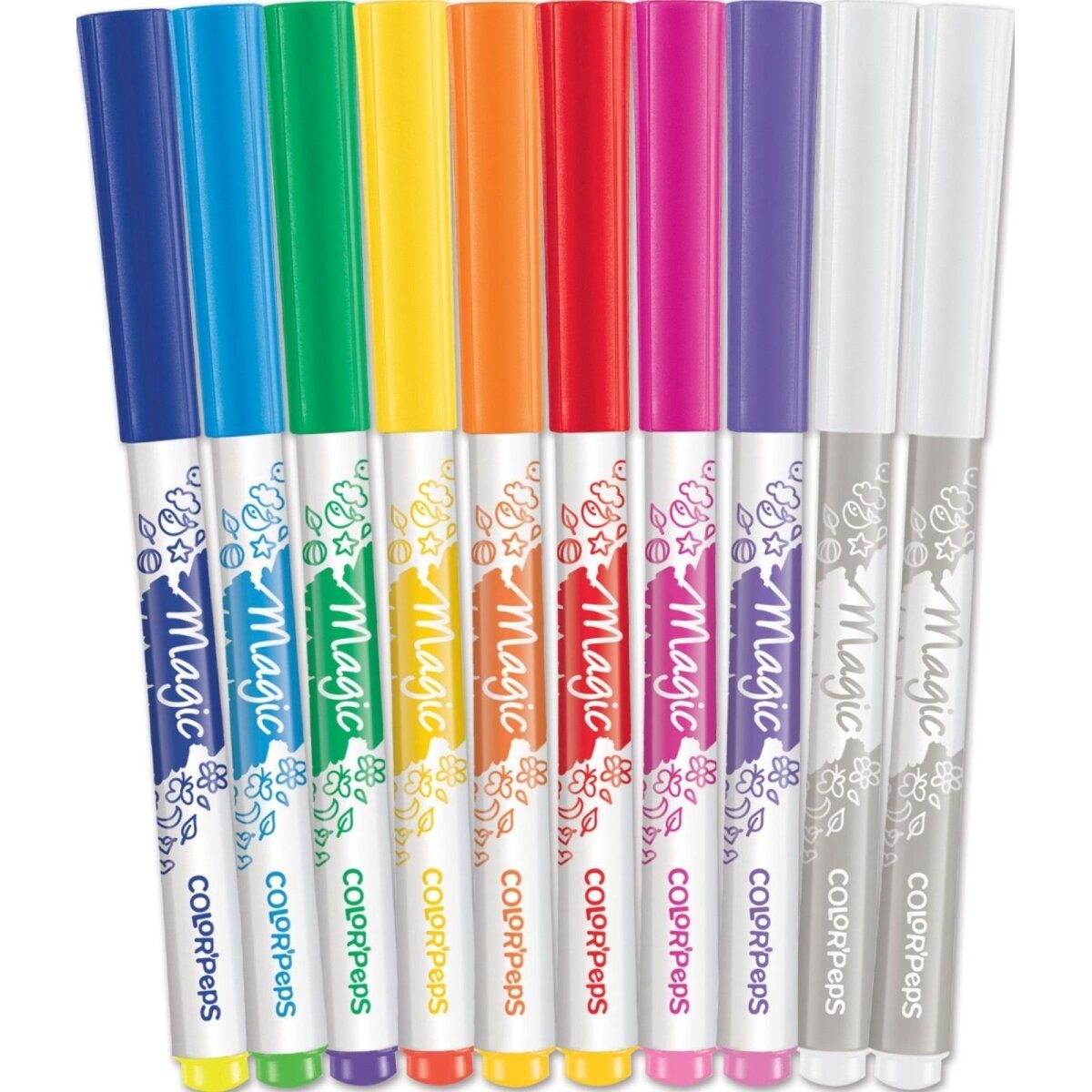 MAPED Filzstift Filzstift Magic Color'Peps dünn+ breit VE=8 Farben + 2x Magic Blister