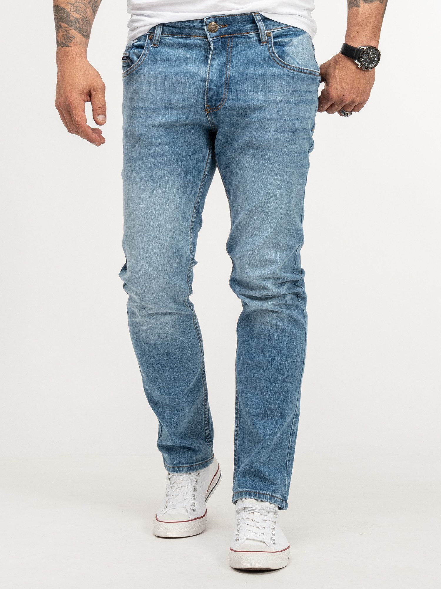 Lorenzo Loren Regular-fit-Jeans Herren Jeans Stretch günstig online kaufen