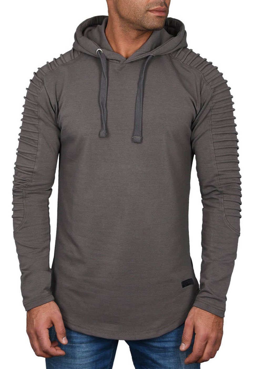 Alessandro Salvarini Hoodie mit Kapuze dunkelgrau