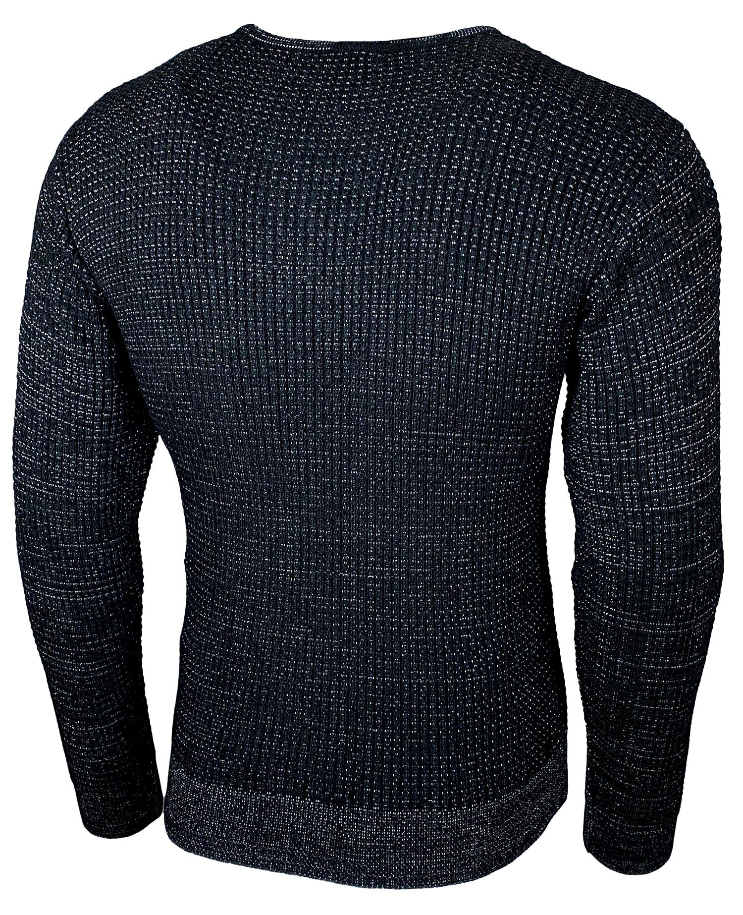 Baxboy Strickpullover Baxboy Herren Pullover Rundkragen Moderner Feinstrick Pulli B-52132