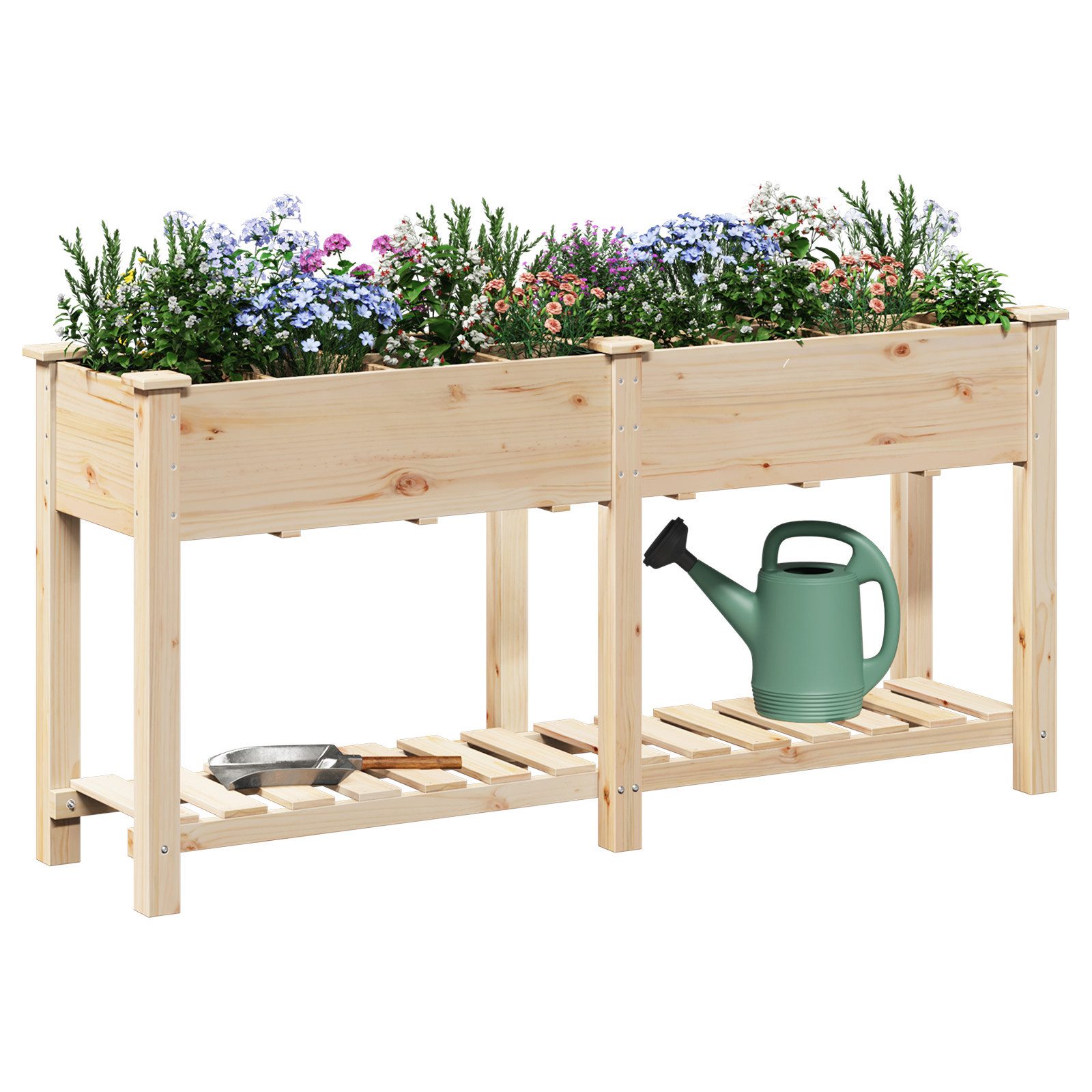 Thumbnail - vidaXL Blumentopf Pflanzkasten mit Rankgitter 161x43x76 cm Massivholz Tanne (1 St)