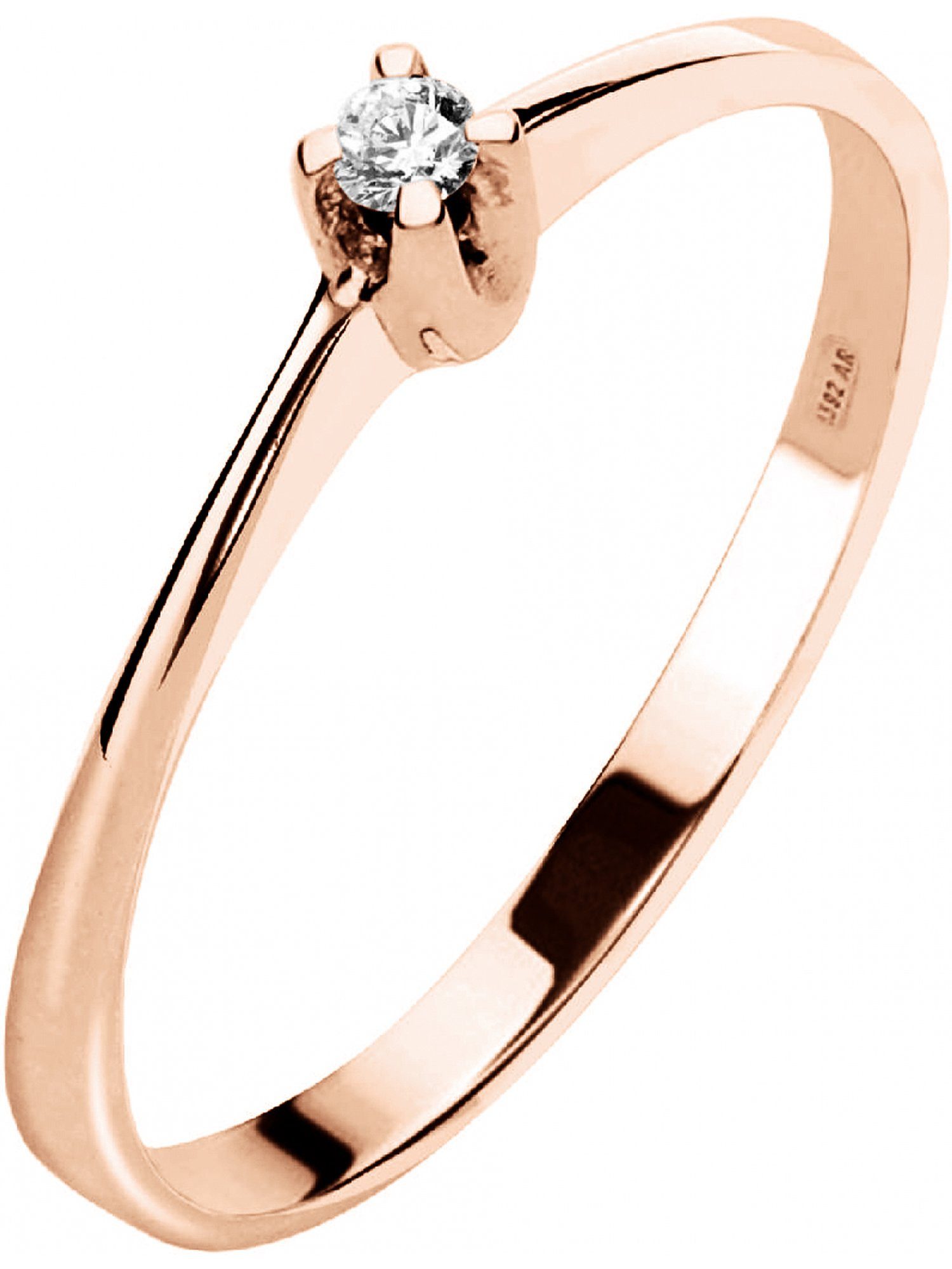 CHRIST Diamantring CHRIST Damen-Damenring 375er Roségold Diamant günstig online kaufen