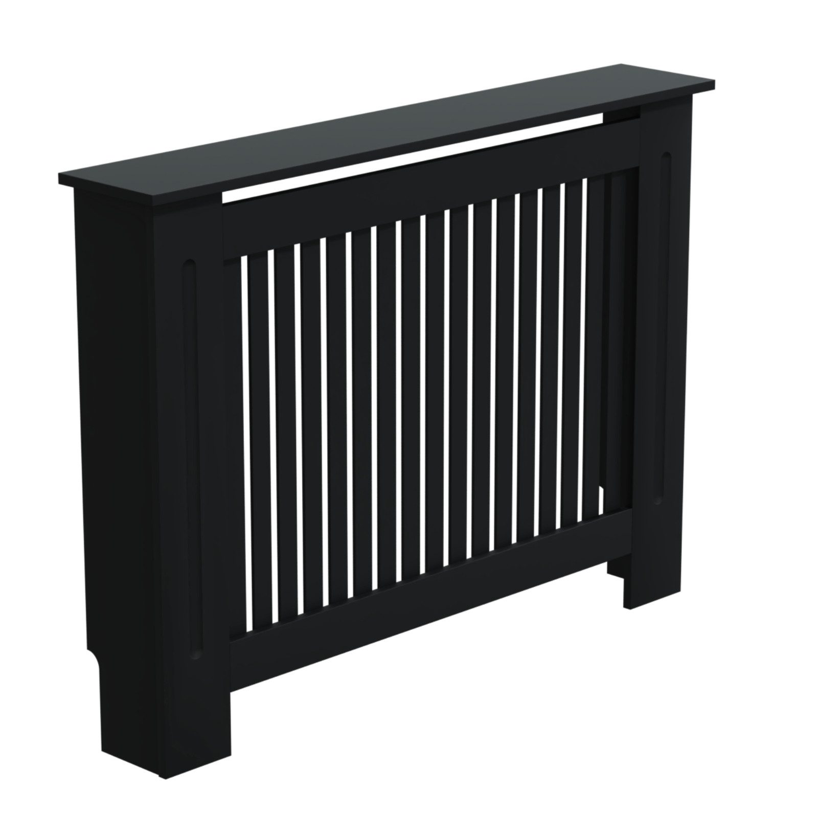 HAGO Heizungsverkleidung Heizungsabdeckung Holz 112x19x82cm Schwarz Landhau günstig online kaufen