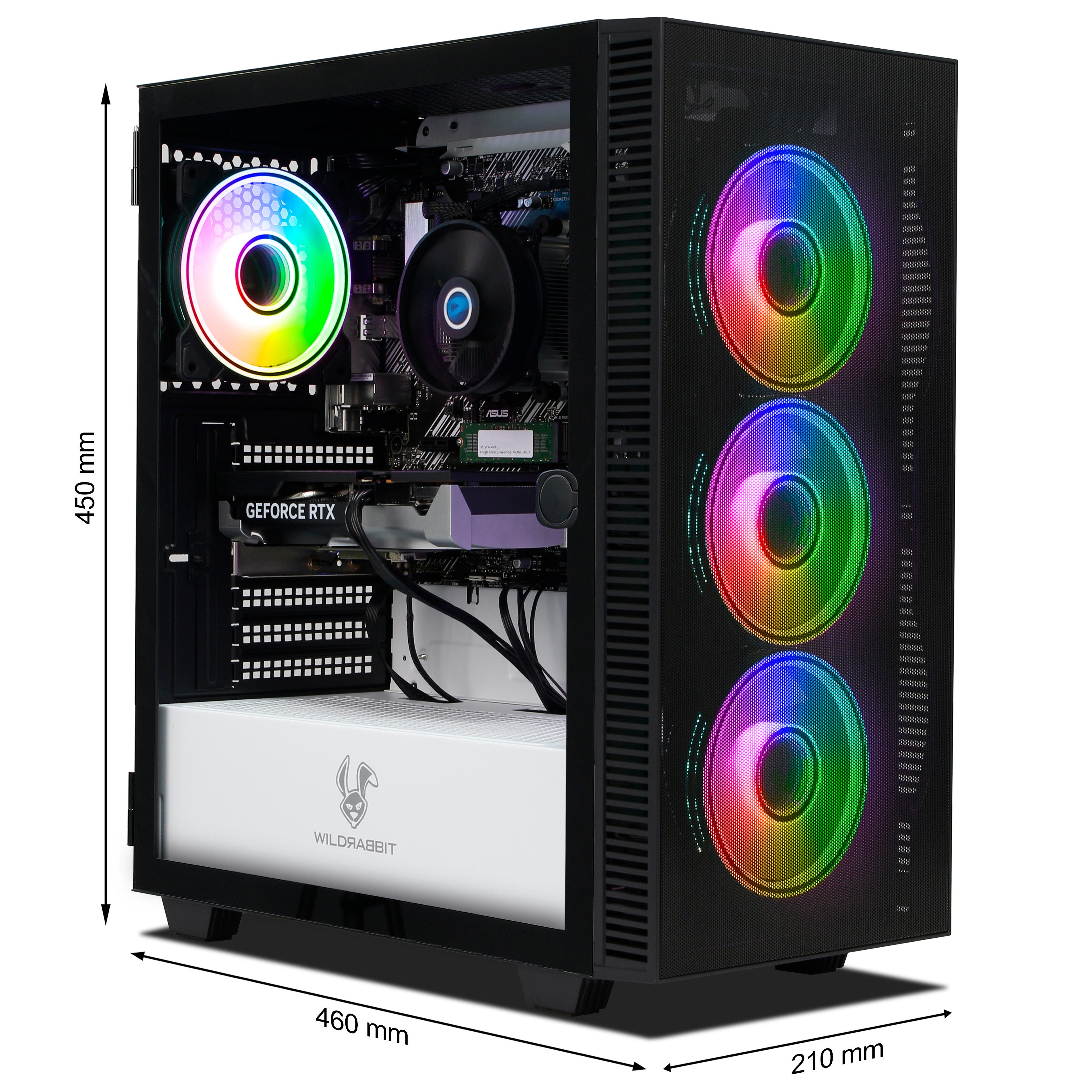 ANKERMANN-PC Radiant Gaming V3 Gaming-PC (AMD Ryzen 5 5500, GeForce RTX 5060, 16 GB RAM, 1000 GB SSD, Luftkühlung)