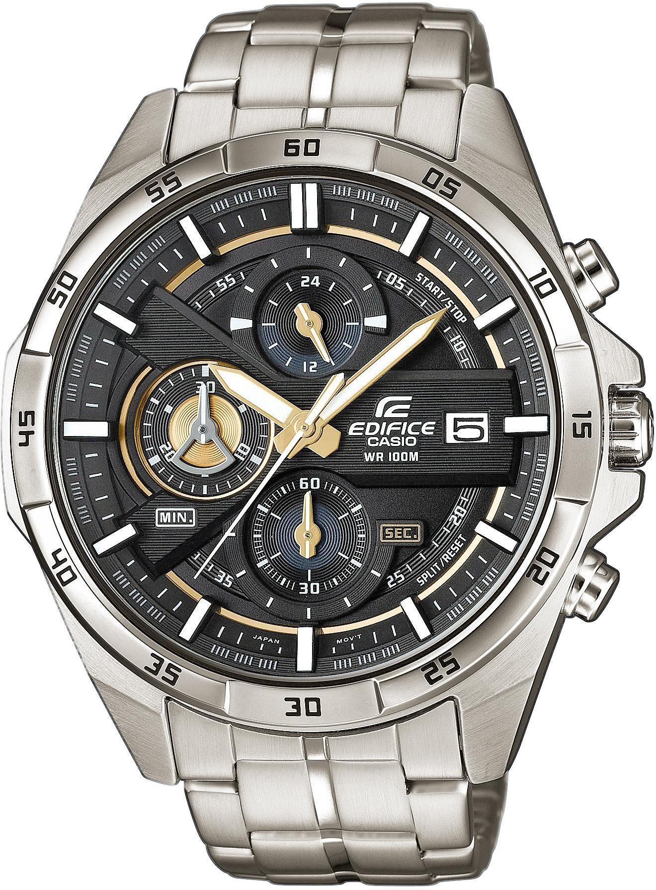 CASIO EDIFICE Chronograph EFR-556D-1AVUEF, Quarzuhr, Armbanduhr, Herrenuhr, bis 10 bar wasserdicht, Stoppfunktion