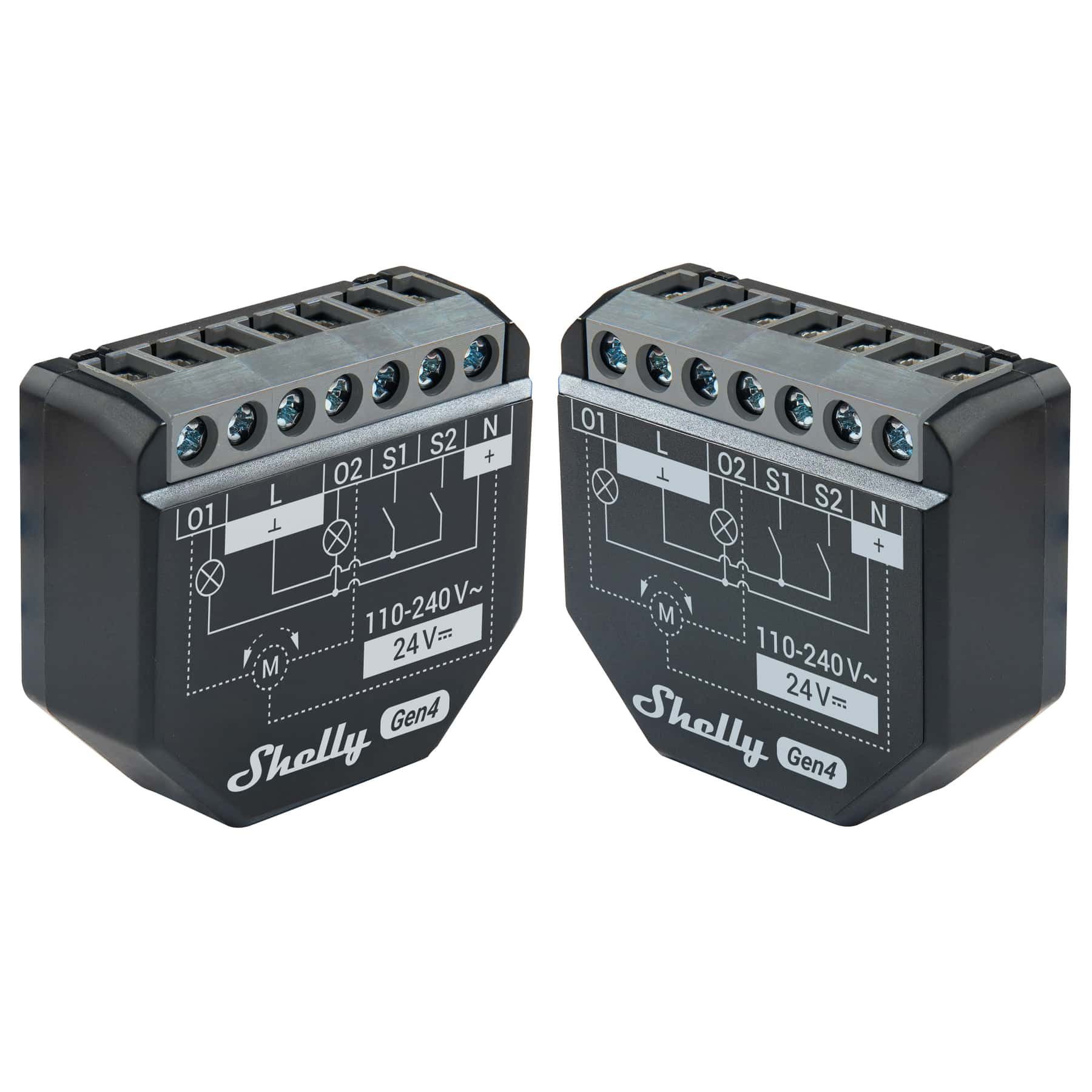 Shelly WLAN-Steuerungsmodul SHELLY WLAN-Schaltaktor 2PM Gen4, 2 Kanal, WLAN, Matter, Bluetooth, 2