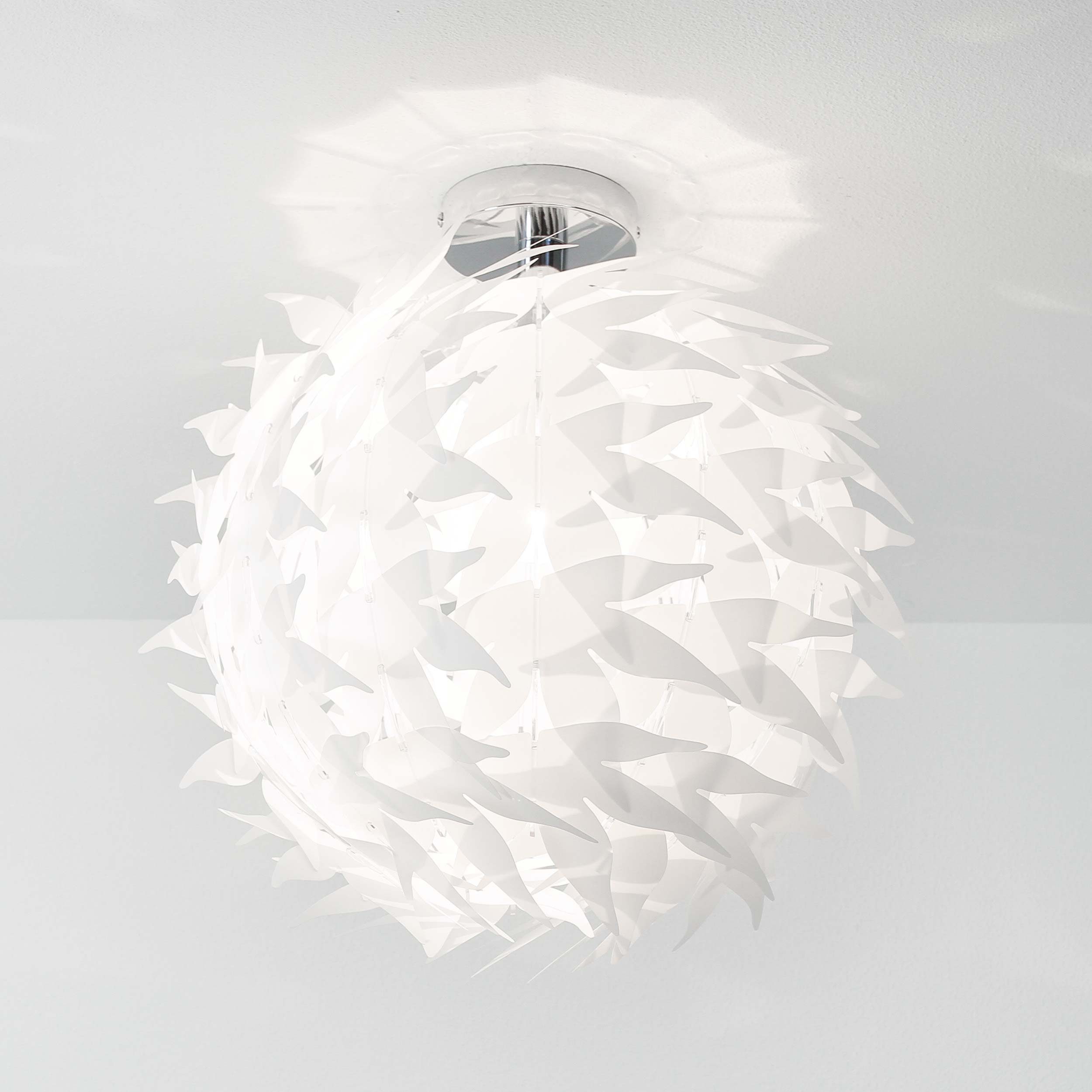 Licht-Erlebnisse Deckenleuchte NEPTUN, ohne Leuchtmittel, Deckenlampe E27 Ø 44 cm Weiß Metall Modern