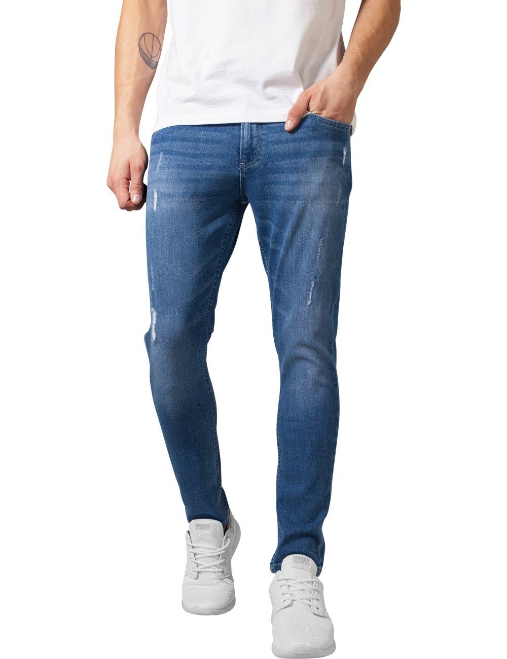 URBAN CLASSICS Slim-fit-Jeans »Herren Jeans Skinny Ripped Stretch«  Jeanshose mit Stretch online kaufen | OTTO