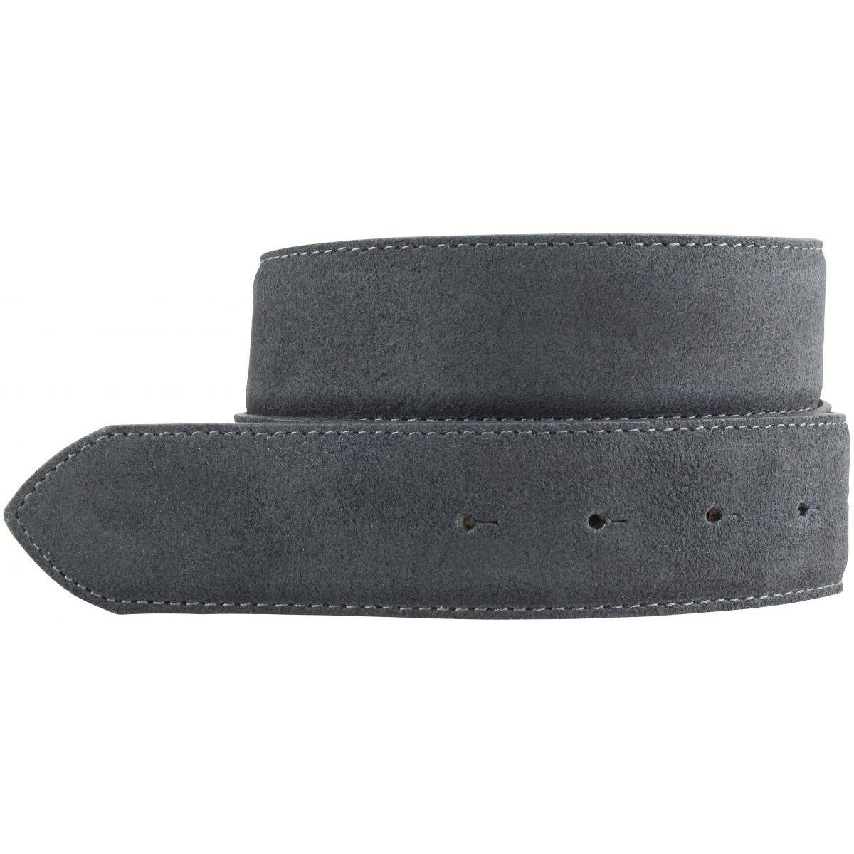 BELTINGER Ledergürtel Gürtel aus Veloursleder ohne Schnalle 4 cm - Velour-Ledergürtel für Da Anthrazit