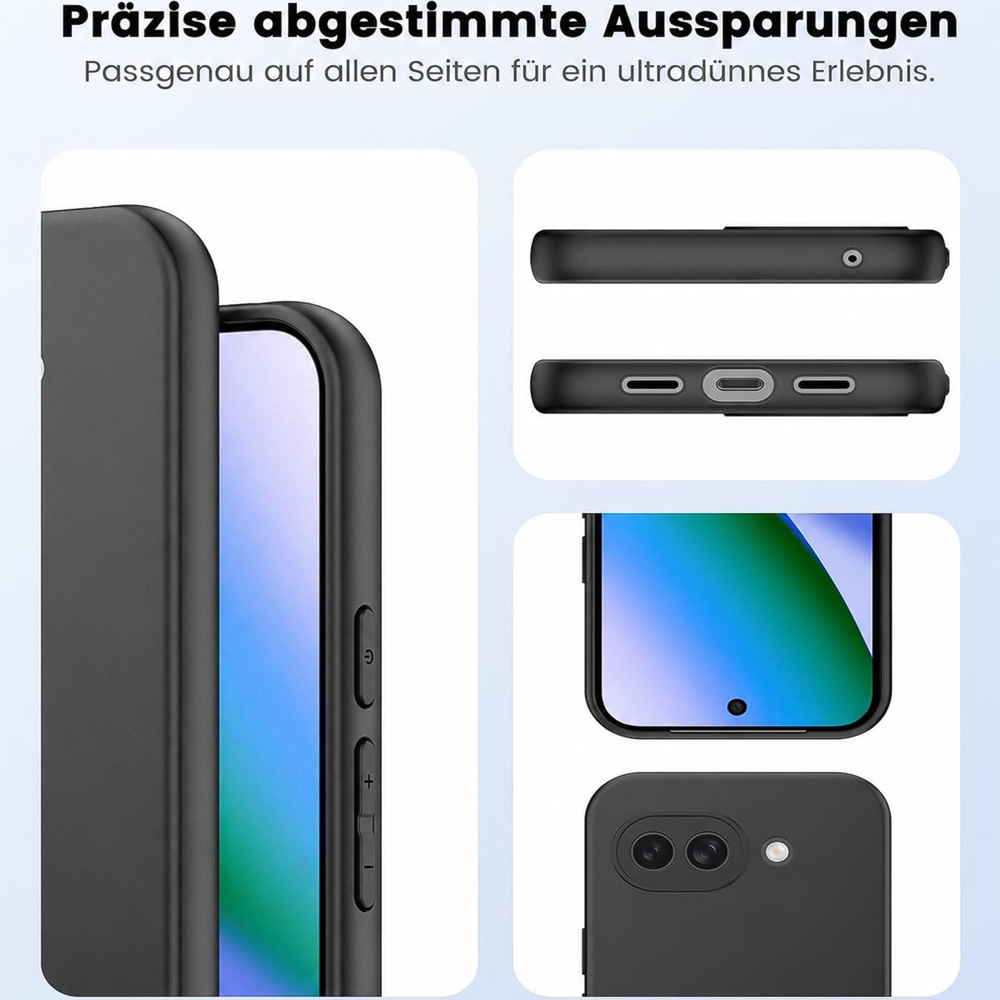 CoolGadget Handyhülle Black Series Handy Hülle für Google Pixel 10a 6,3 Zoll, Edle Silikon Schlicht Robust Schutzhülle für Pixel 10a Hülle – Bild 5 von 5