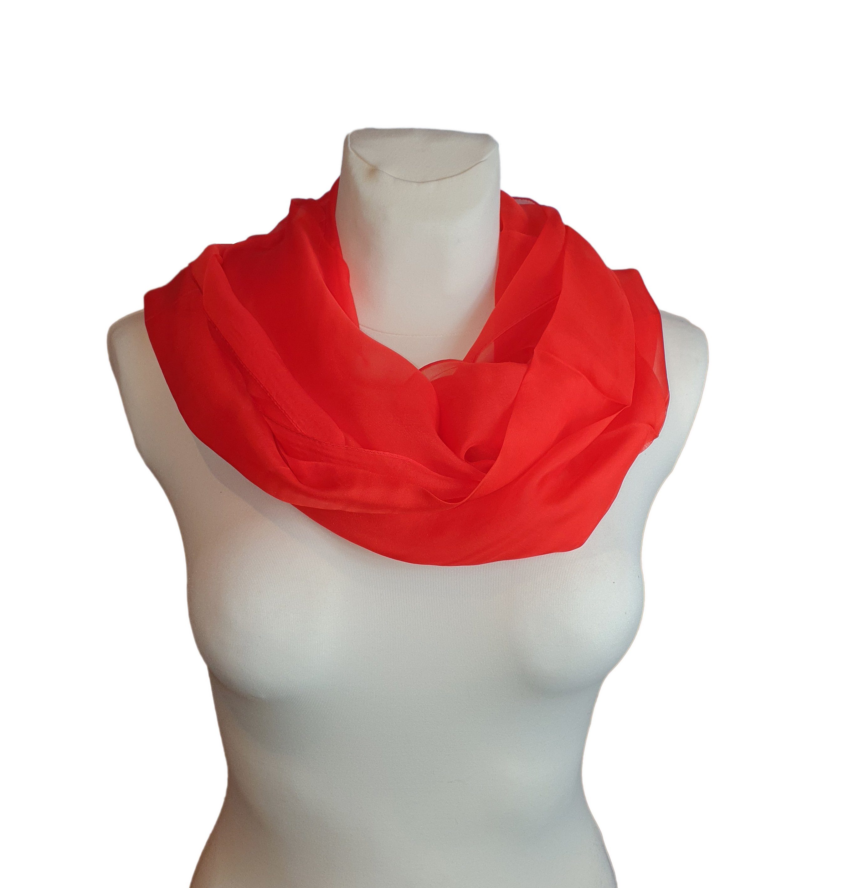 Loop Schal Levieseta, Gear aus Seide Posh Seidentuch 100% rot Chiffon