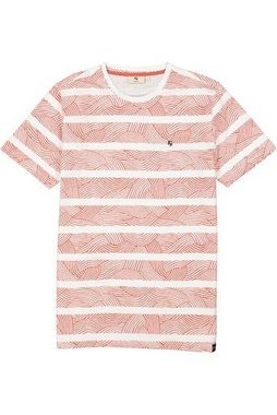 Garcia T-Shirt AOP stripe (1-tlg) Logoprägung an der Brust