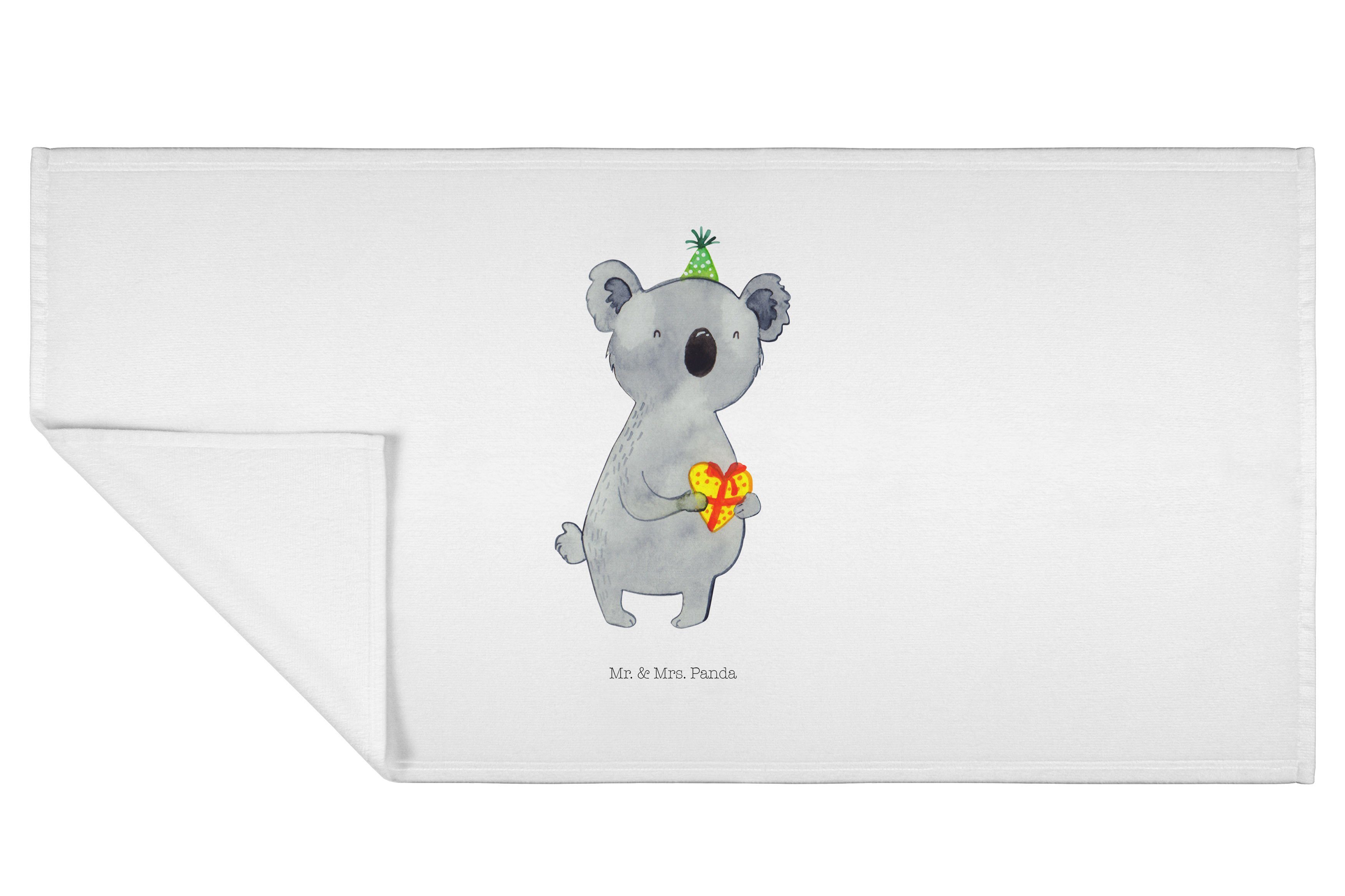 Weiß - Handtuch, Geschenk (1-St) Koala Badehandtuch, Mrs. Baby, Mr. - & Han, Handtuch Panda Badezimmer,