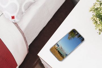 MuchoWow Handyhülle Strand - Bus - Surfen, Handyhülle Apple iPhone 7, Smartphone-Bumper, Print, Handy Schutzhülle