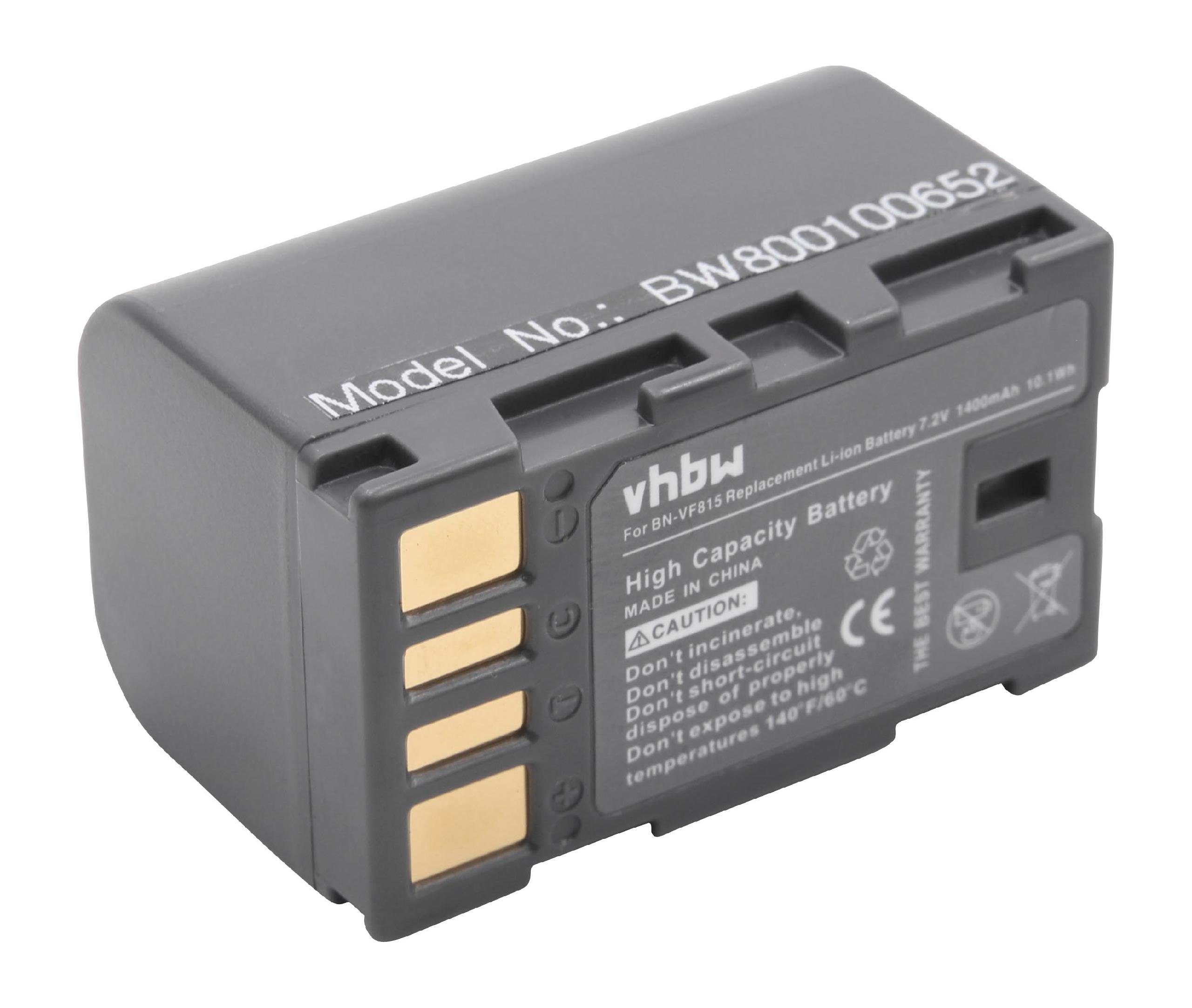 vhbw passend für JVC GR-D770EX, GR-D771, GR-D775, GR-D790, GR-D796, Kamera-Akku 1400 mAh