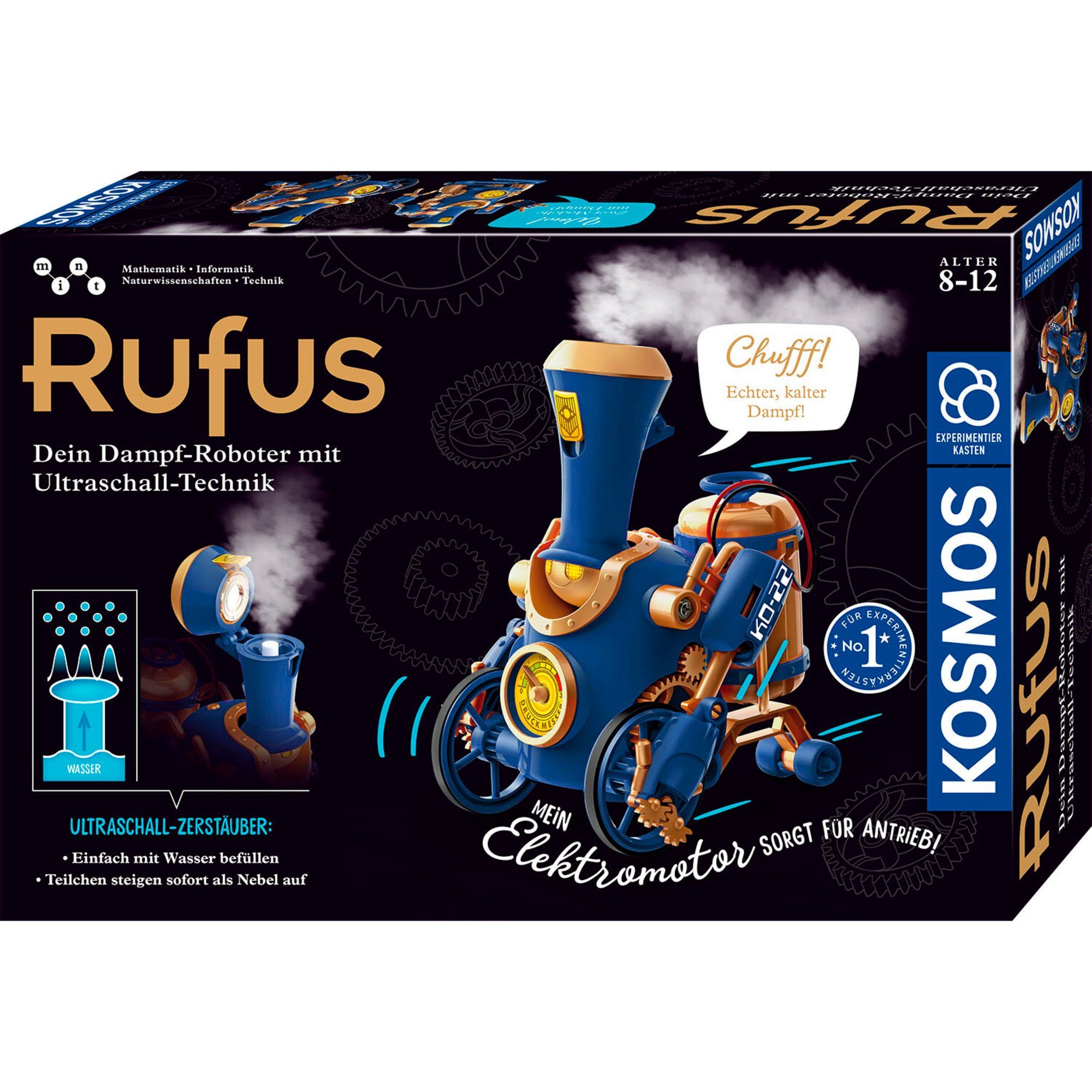 Kosmos Experimentierkasten Rufus - Dein Dampf-Roboter mit Ultraschall-Technik