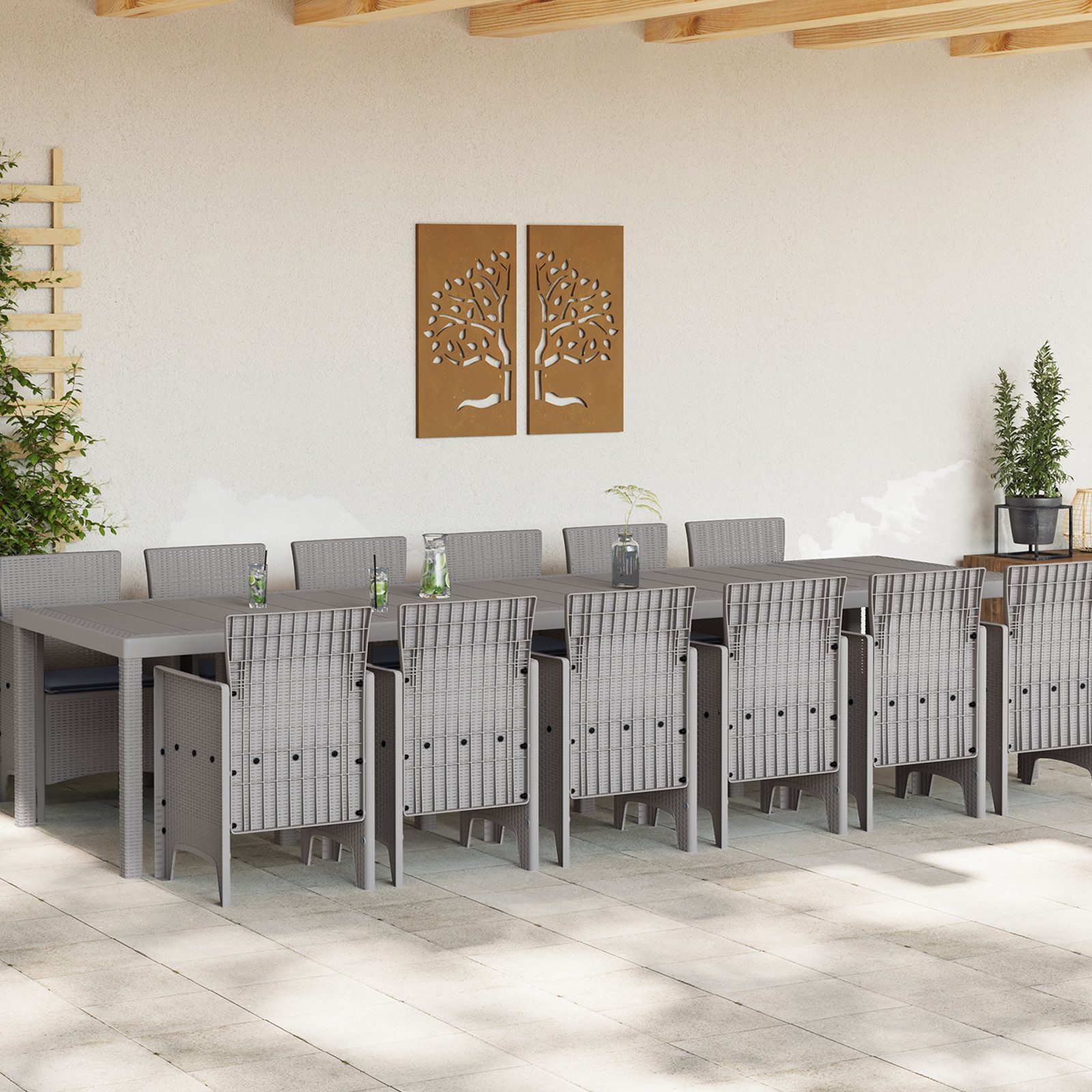 vidaXL Gartentisch 13-teiliges Garten Esszimmer Set günstig online kaufen