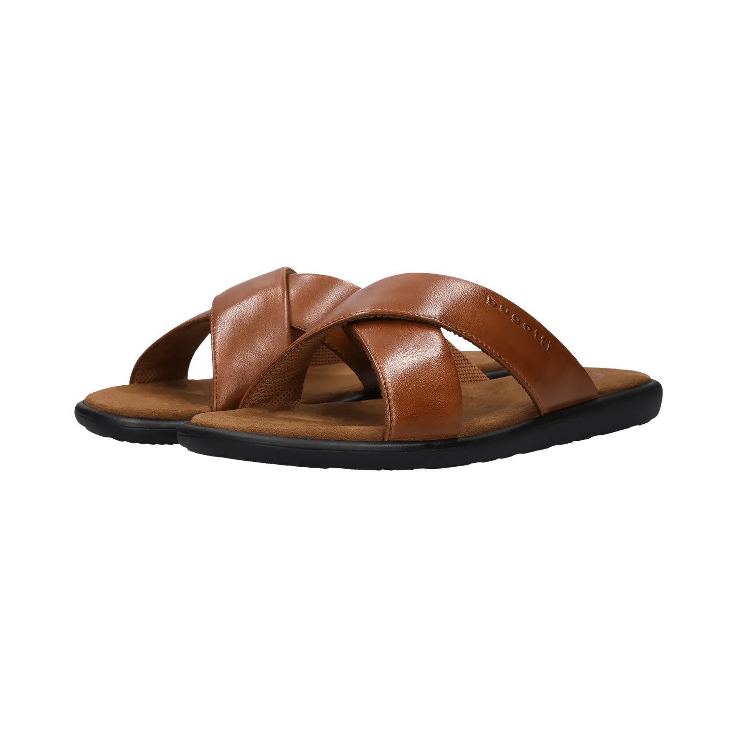 bugatti HE Leder Pantoletten cognac Pantolette