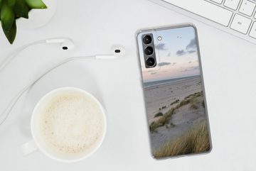 MuchoWow Handyhülle Der Strand und die Dünen von Ameland, Phone Case, Handyhülle Samsung Galaxy S21, Silikon, Schutzhülle