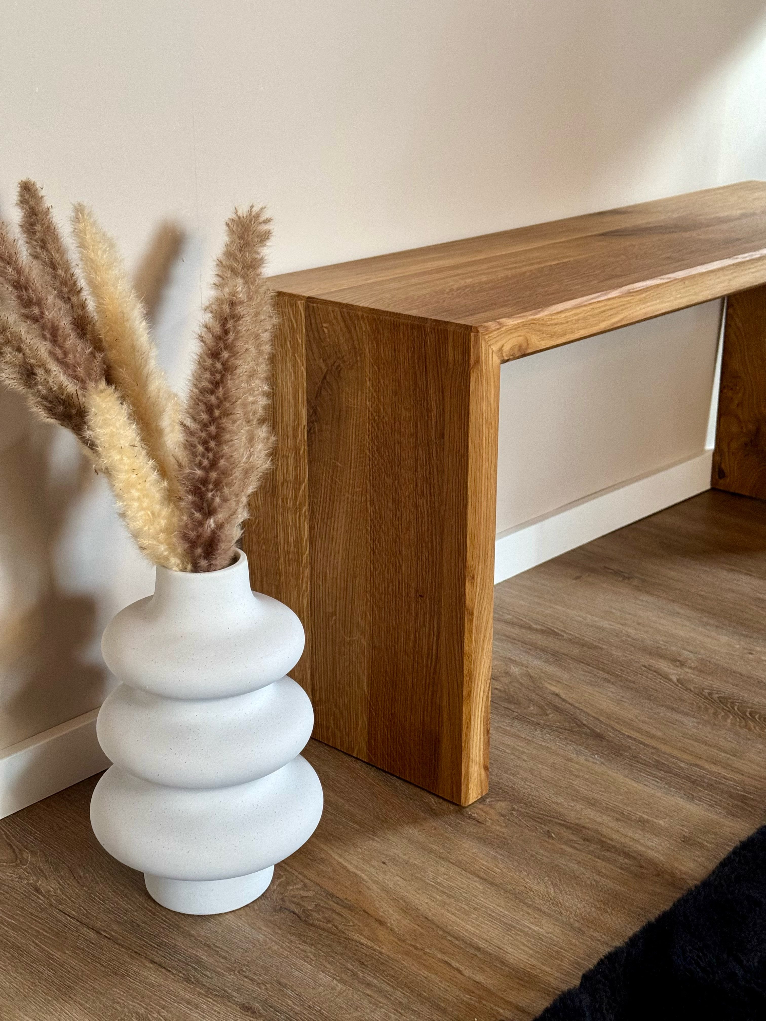 LosBudos Sitzbank aus massiver Eiche - minimalistisch