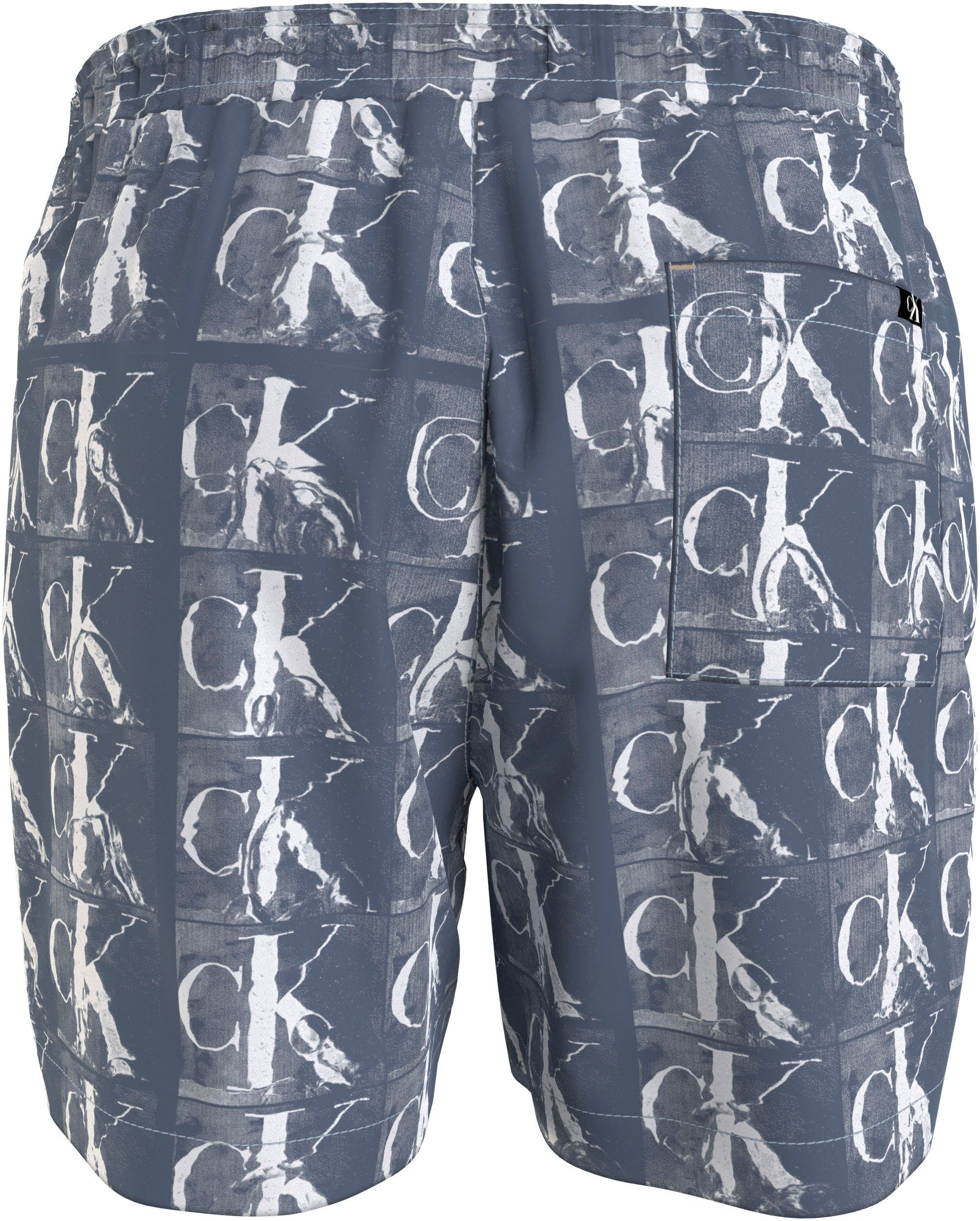 Klein MEDIUM Monogrammprint Swimwear Badeshorts Calvin DRAWSTRING-PRINT mit