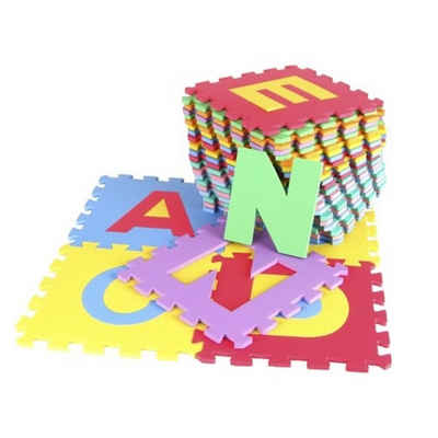 BURI Steckpuzzle Puzzlematte Alphabet, Puzzleteile