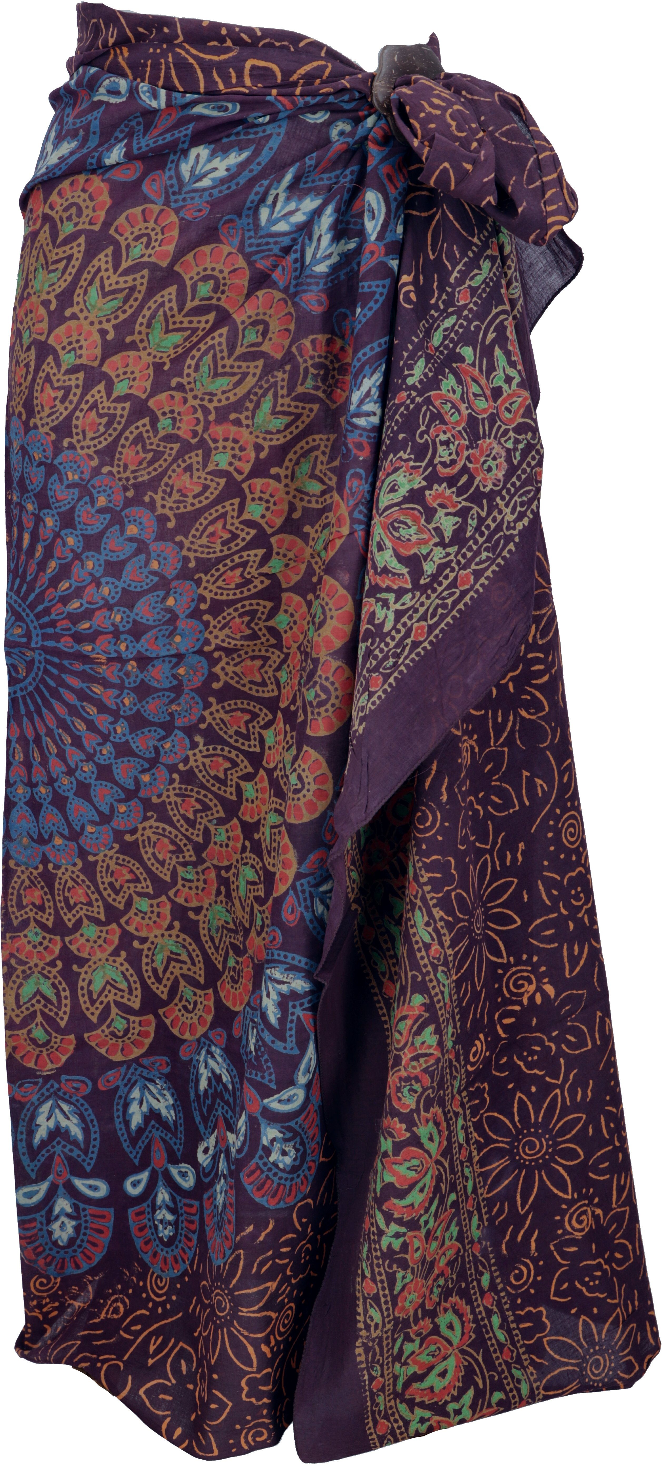 Guru-Shop Sarong Leichter Mandala Pareo, Sarong, handbedrucktes..