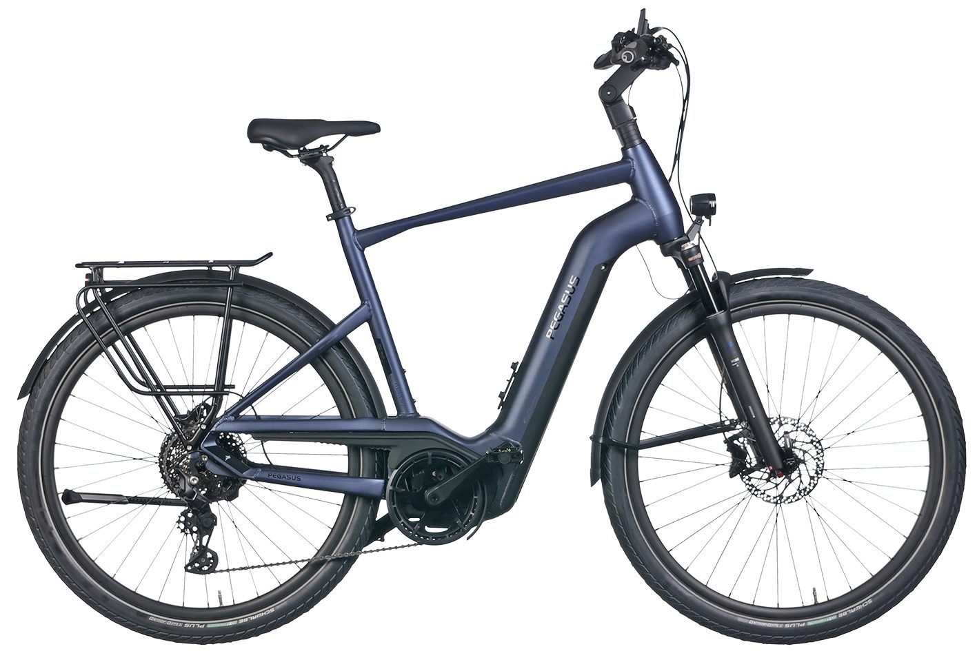 Pegasus E-Bike Pegasus Strong Evo 10 Lite 625 Wh Herren blau 2024, 10 Gang SHIMANO Deore RD-M5130-R LINKGLIDE, Kettenschaltung, Bosch Performance Line CX smart System, 625 Wh