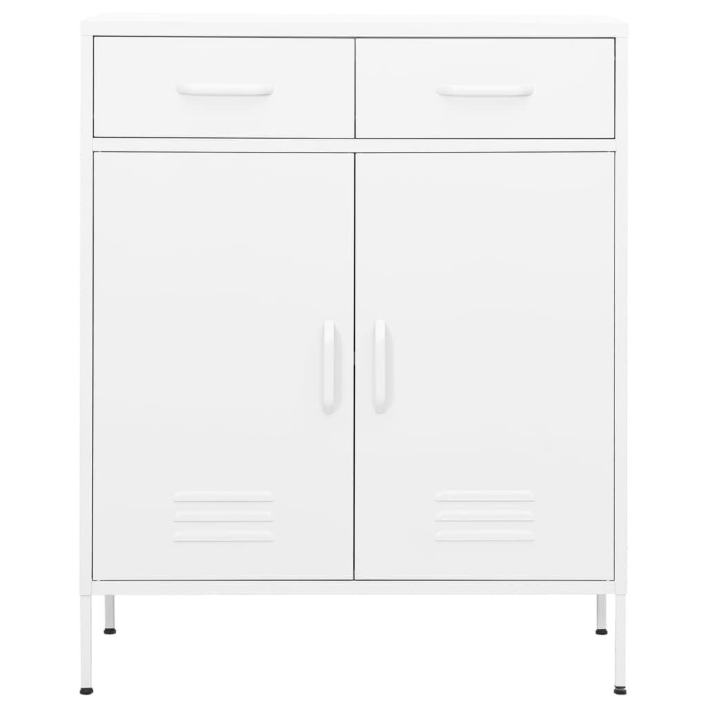 vidaXL Aktenschrank Lagerschrank Weiß 80x35x101,5 cm günstig online kaufen