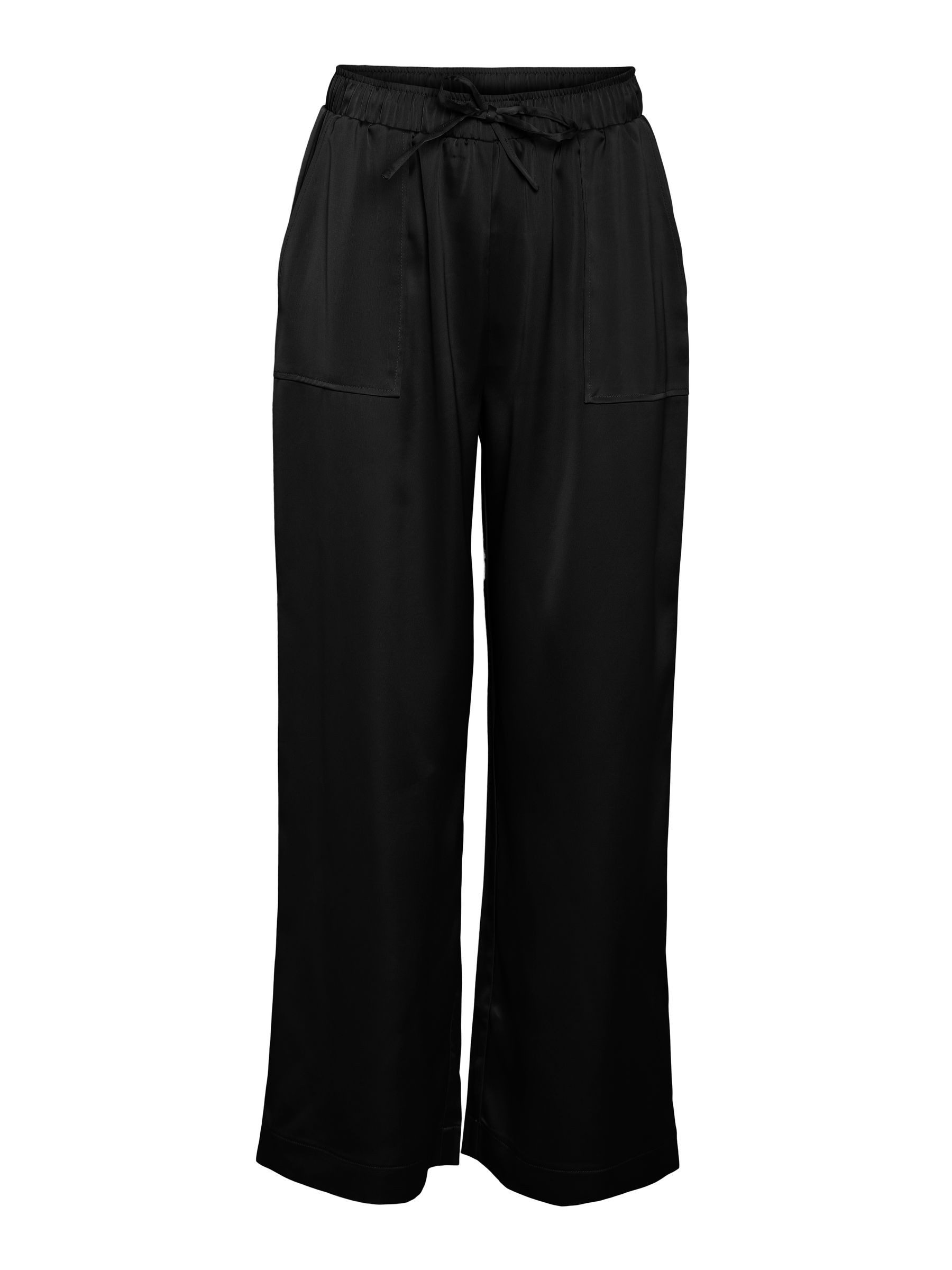Noisy may Stoffhose Leichte mit Kordelzug und Taschen, weit geschnitten für Damen Normal Fit unifarben windabweisend durchgehend casual-Style