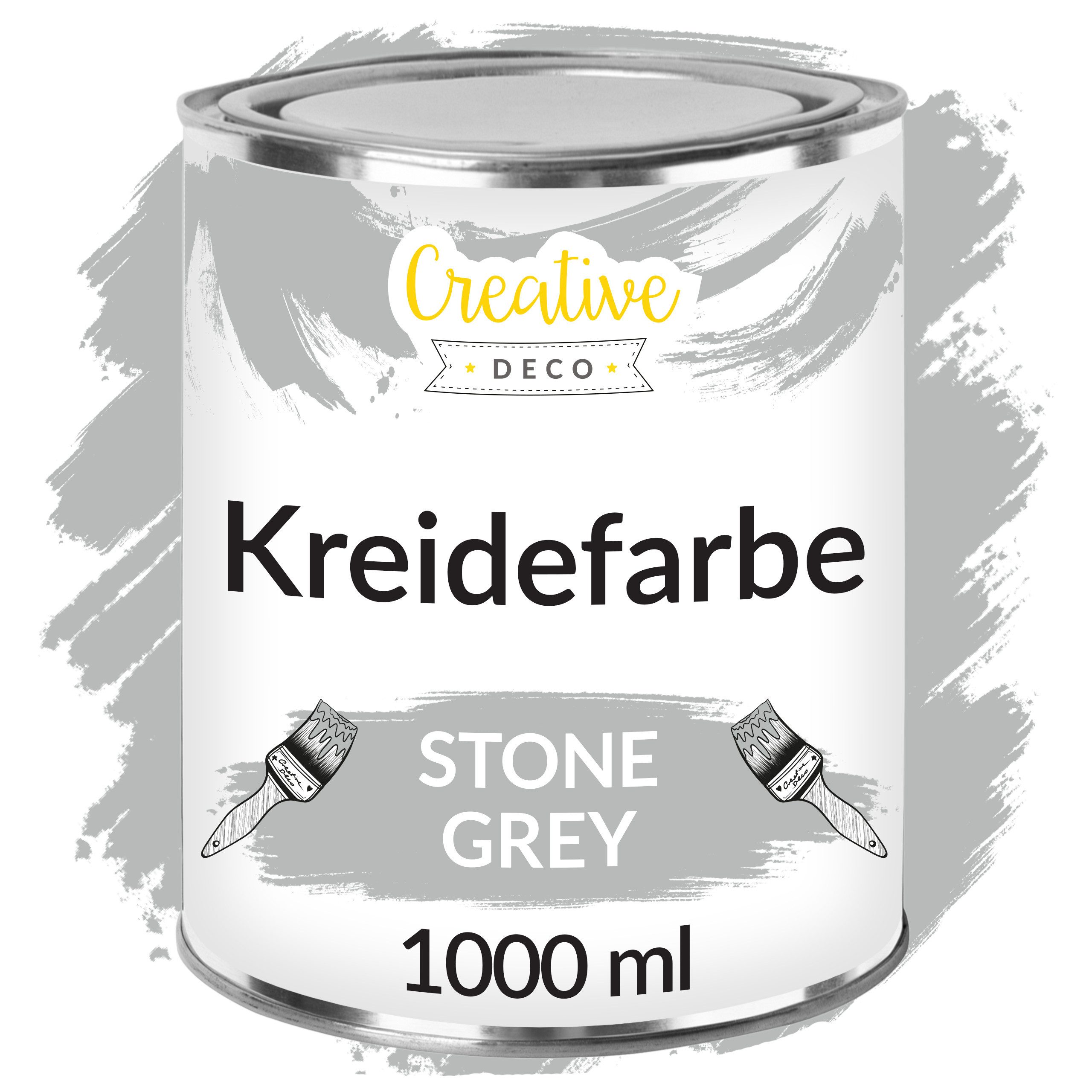 Creative Deco Kreidefarbe Kreidefarbe für Möbel Möbelfarbe Landhaus Vintage Matt Abwaschbar, auf Wasserbasis, Wisch-Effekt Gradient-Effekt möglich
