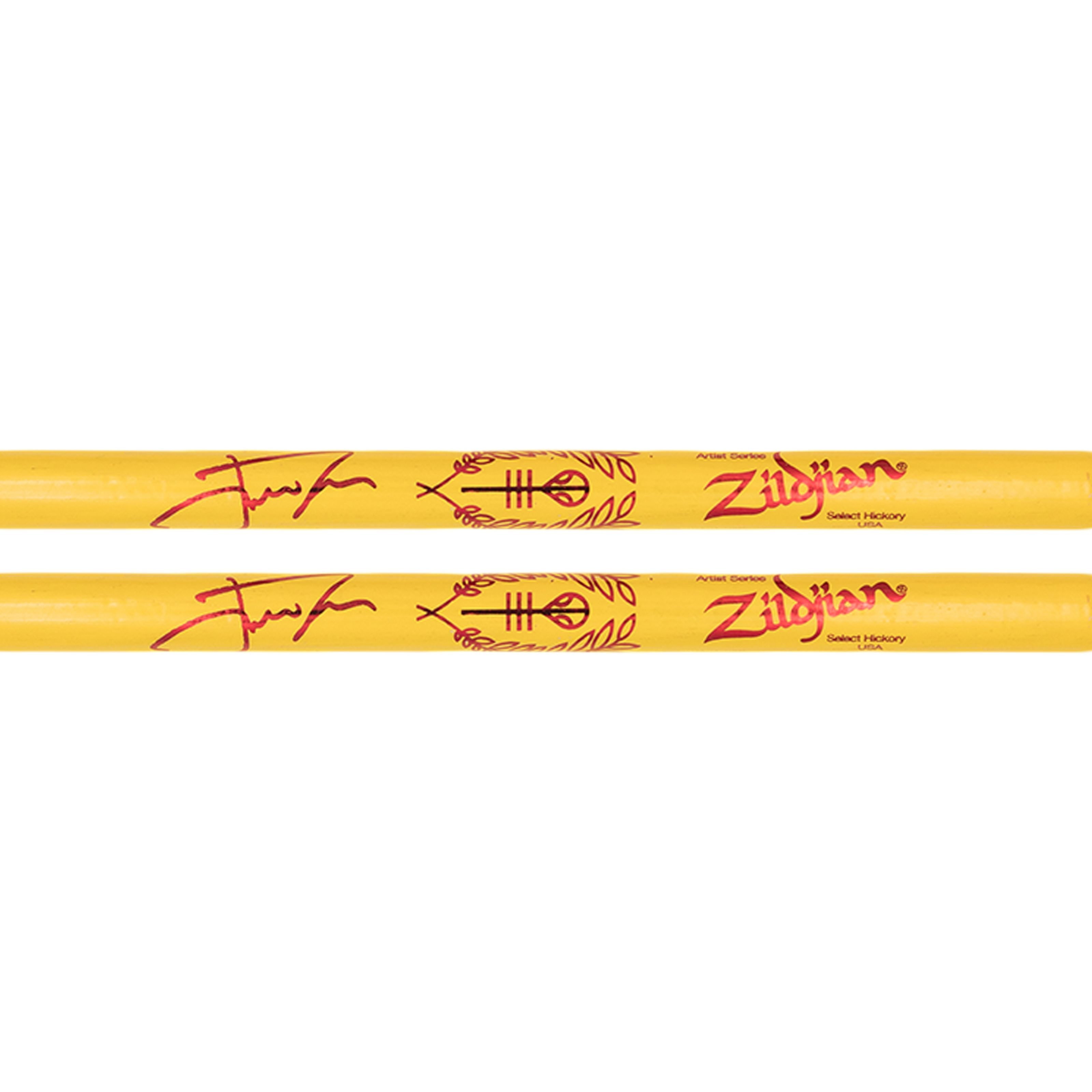 Zildjian Drumsticks (Sticks, Beater und Mallets, Drumsticks Holztip), ZASJD4 Josh Dun Sticks Artist Series Clancy Yellow - Drumsticks