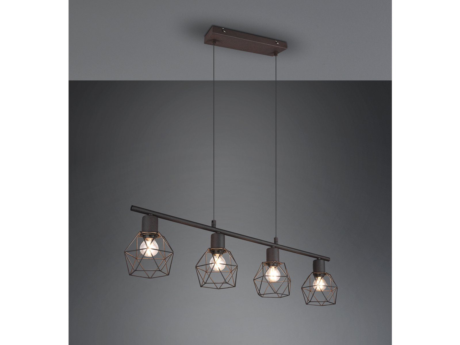 meineWunschleuchte Pendelleuchte, ohne Leuchtmittel, Industriedesign mehrflammig für Esstisch & Kücheninsel hängend B: 75cm