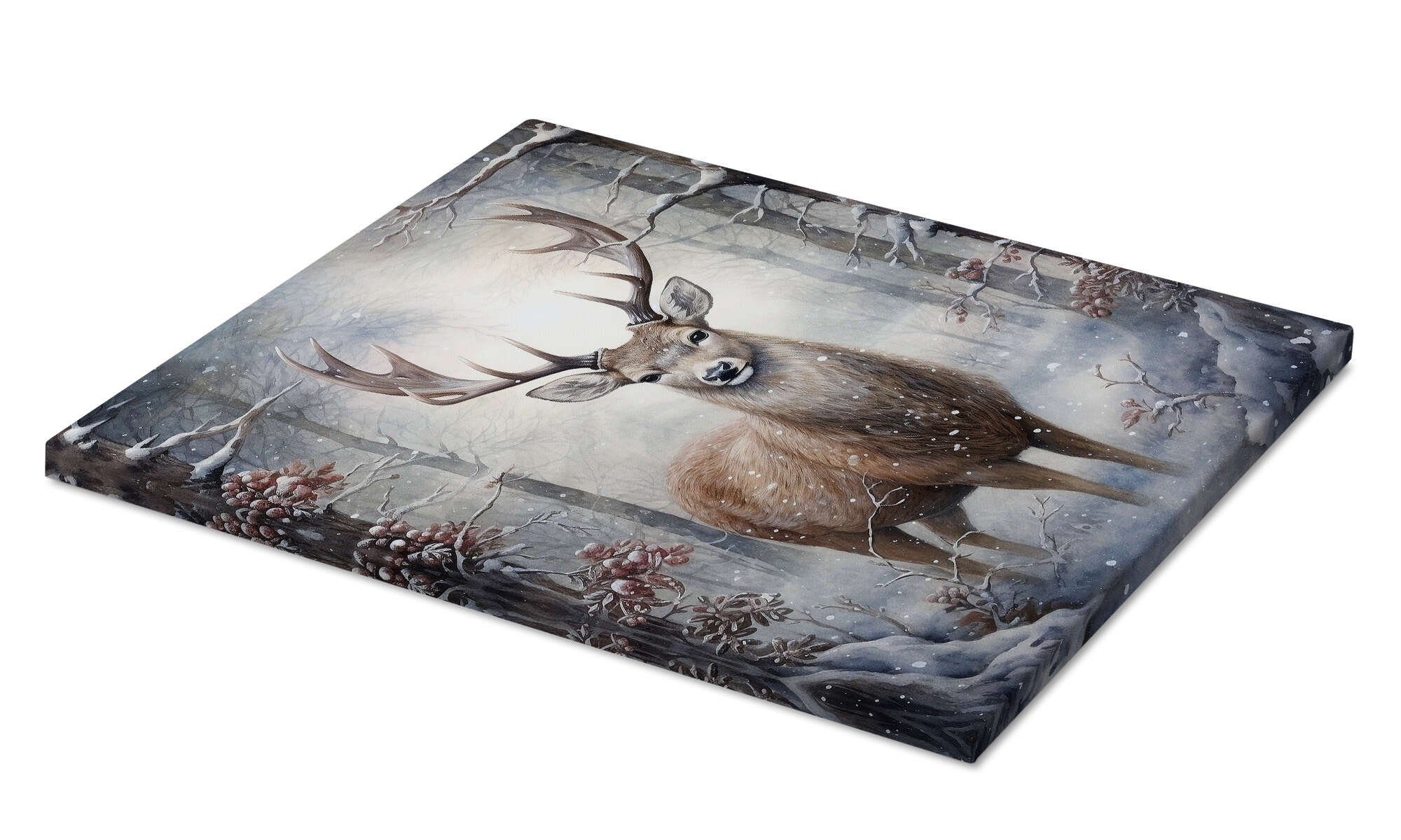 Posterlounge Wandbild Hirsch im Weihnachtswald, Olga Telnova, erhältlich al günstig online kaufen