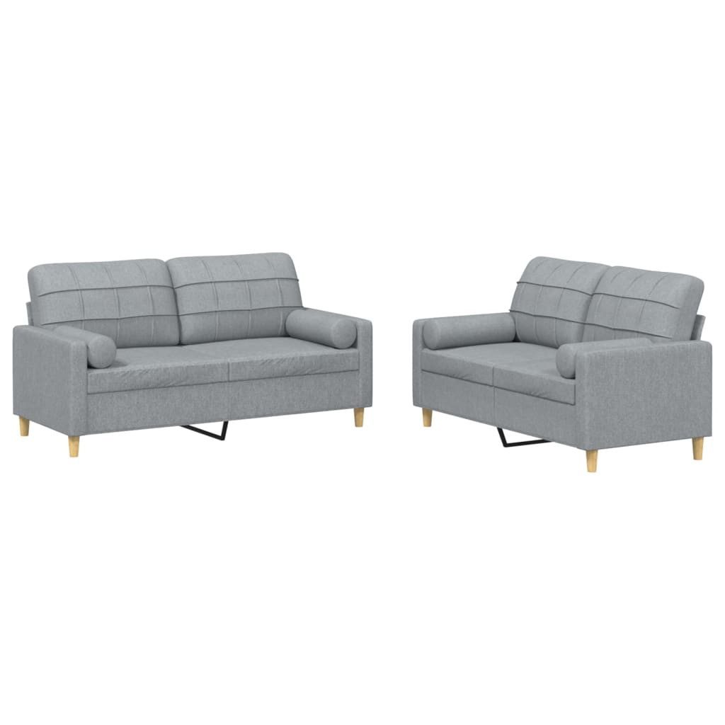 vidaXL Sofa 2-tlg. Sofagarnitur mit Kissen günstig online kaufen