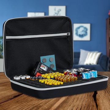 relaxdays Batteriebox Batterie Koffer mit Tester