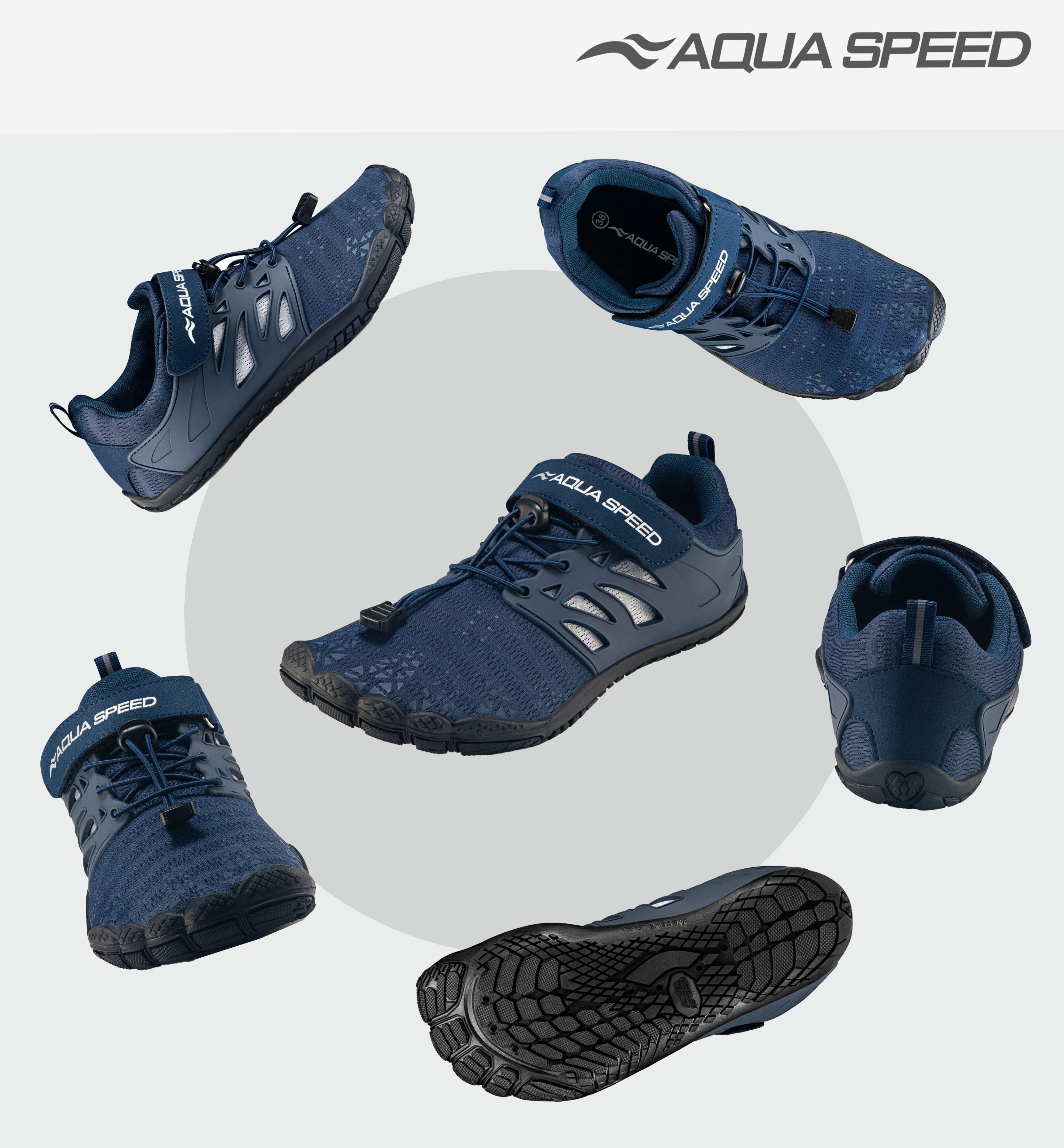Aqua Speed Taipan Schwimmschuhe Gr. 38 – Navy + Handtuch im Set Wasserschuh (Schwimmschuhe im Sneaker-Stil – bequem & schnelltrocknend) Leicht, flexibel & schnelltrocknend – Ideal für heiße Sommertage