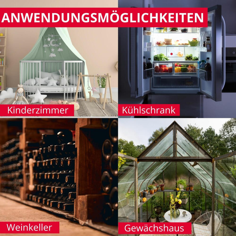 WESTMARK Tranchiermesser für Präzise Messung von Feuchtigkeit und Temperatur in Innenräumen, magnetisch, präzise, digital