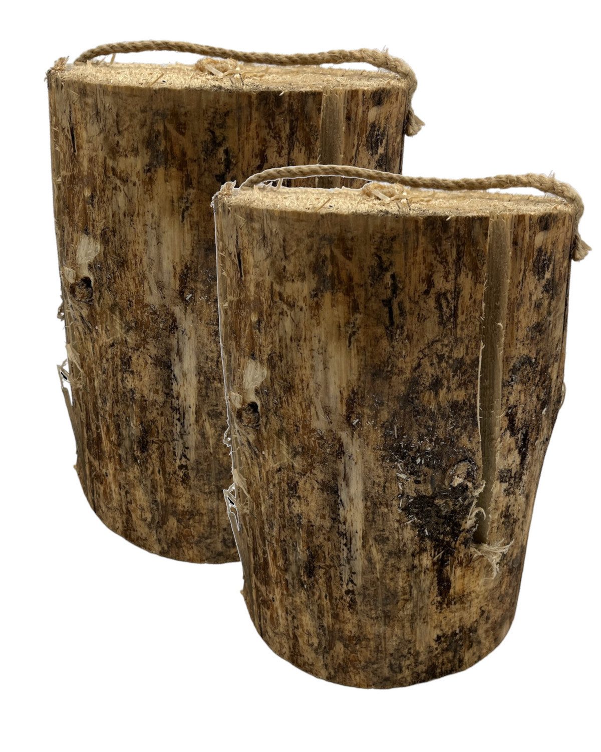 Feuerstelle 2 x Schwedenfeuer mit 25cm Höhe & 17-24cm Durchmesser I Schwedenfackel