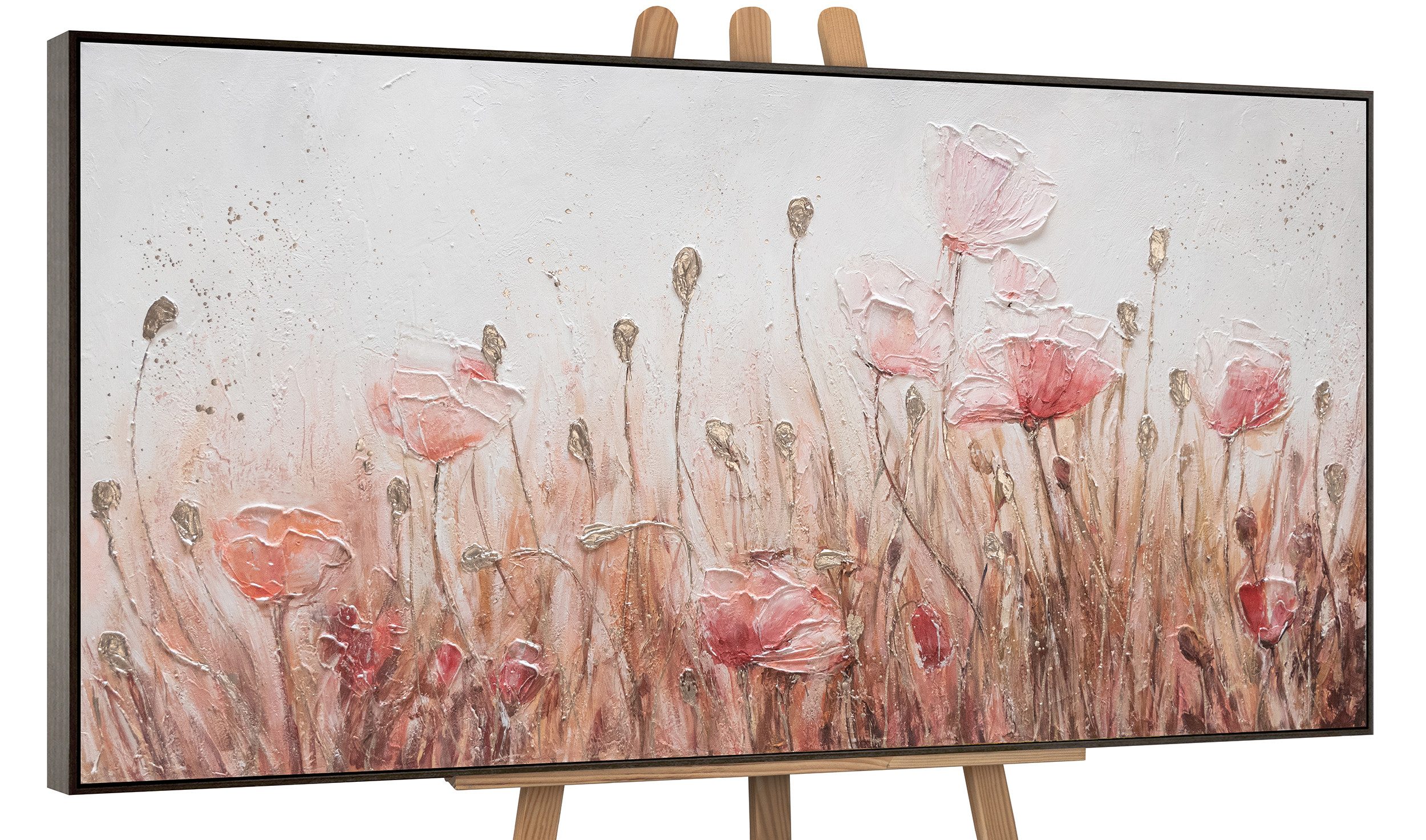 YS-Art Gemälde April, Blumen, Mohnblumen Rosa günstig online kaufen