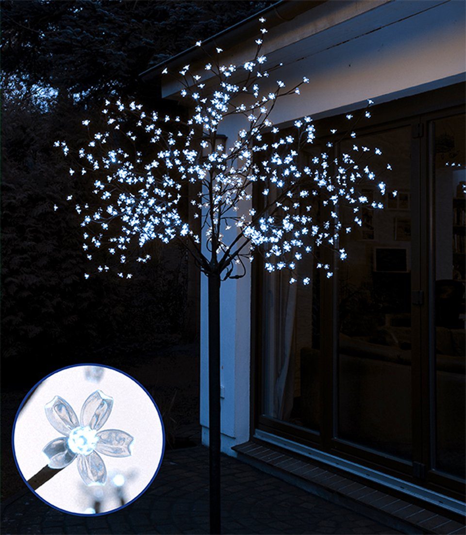 240x LED Trauerweide Außen Deko Baum Leuchte Lampe Garten Terrassen Steh  Beleuchtung