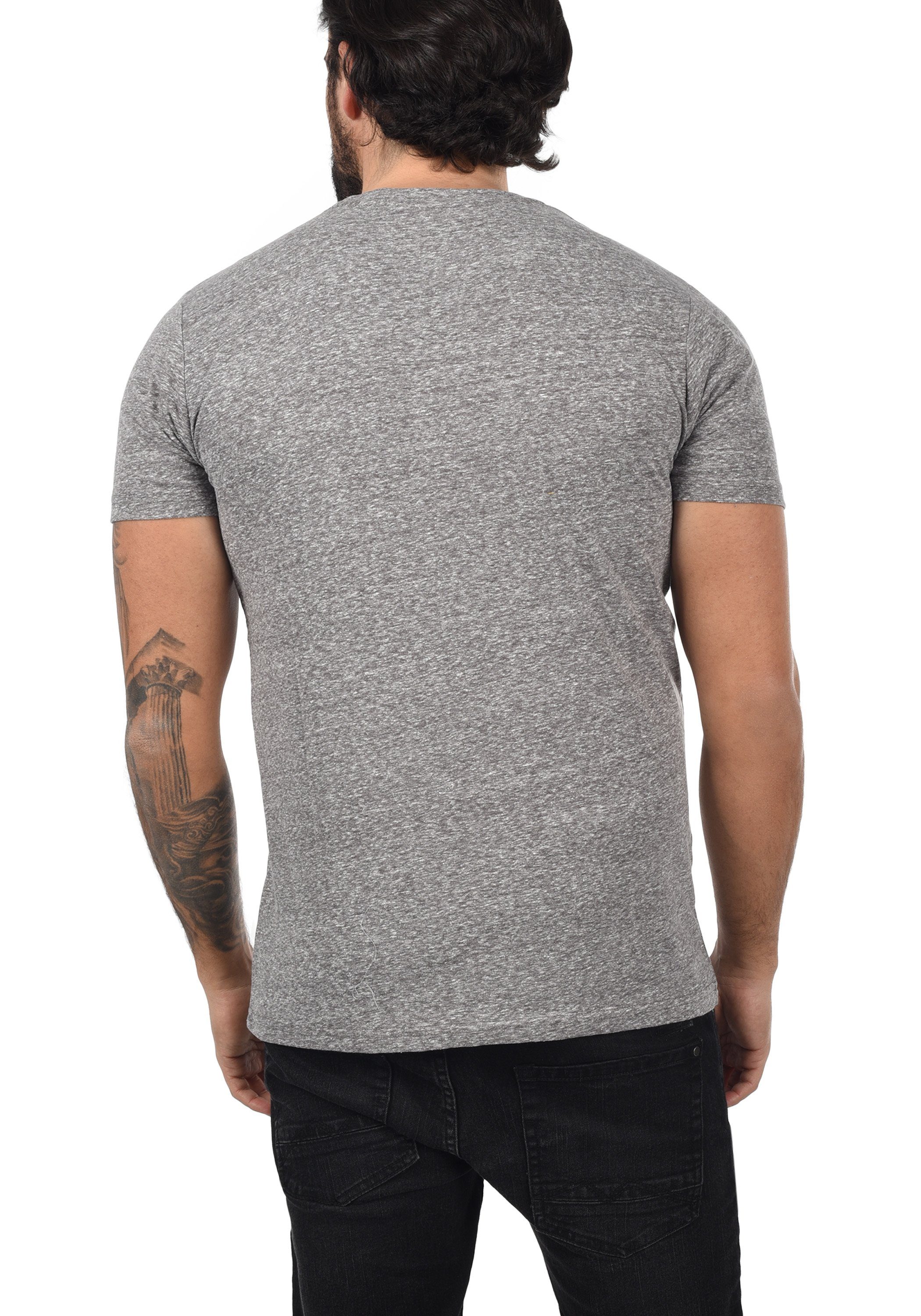T-Shirt !Solid Grey Melange V-Ausschnitt (8236) SDAlarus V-Shirt mit