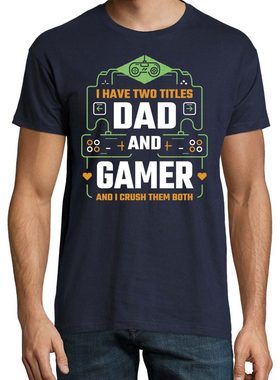 Youth Designz T-Shirt "Dad And Gamer" Herren Shirt mit trendigem Frontprint