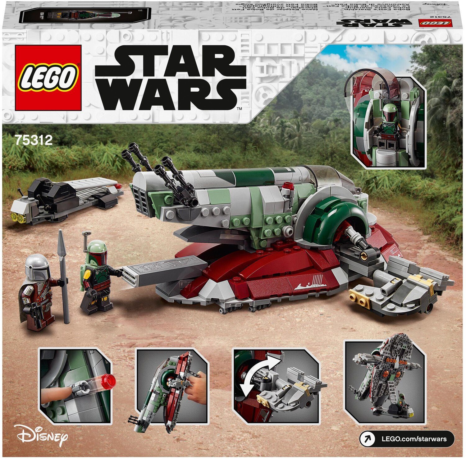 LEGO® Star Wars - Boba Fetts Starship (75312) Konstruktions-Spielset, (593 günstig online kaufen